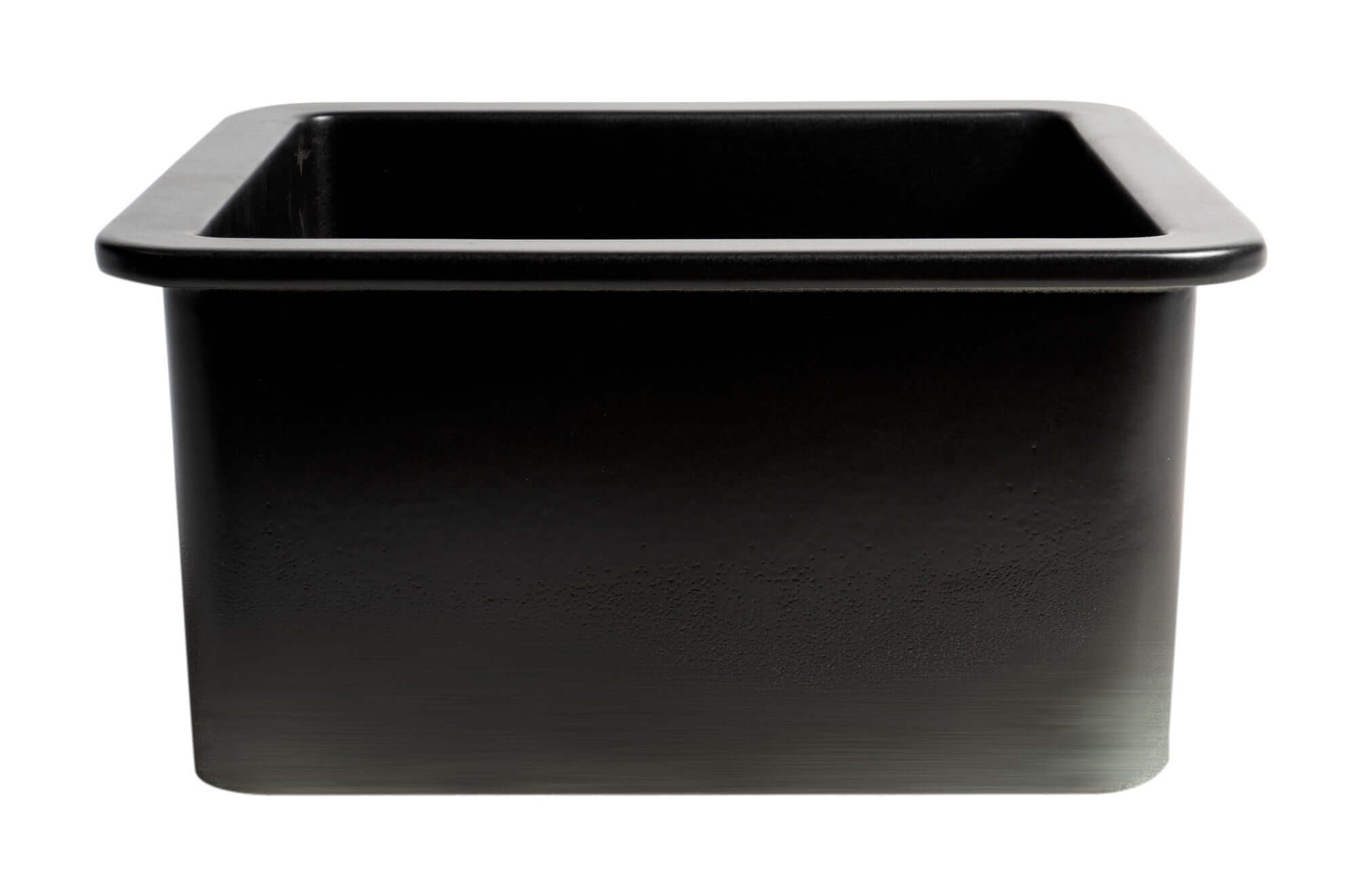 Alternate Image for ALFI brand 18" Square Fireclay Bar/Prep Sink, Black Matte, ABF1818S-BM