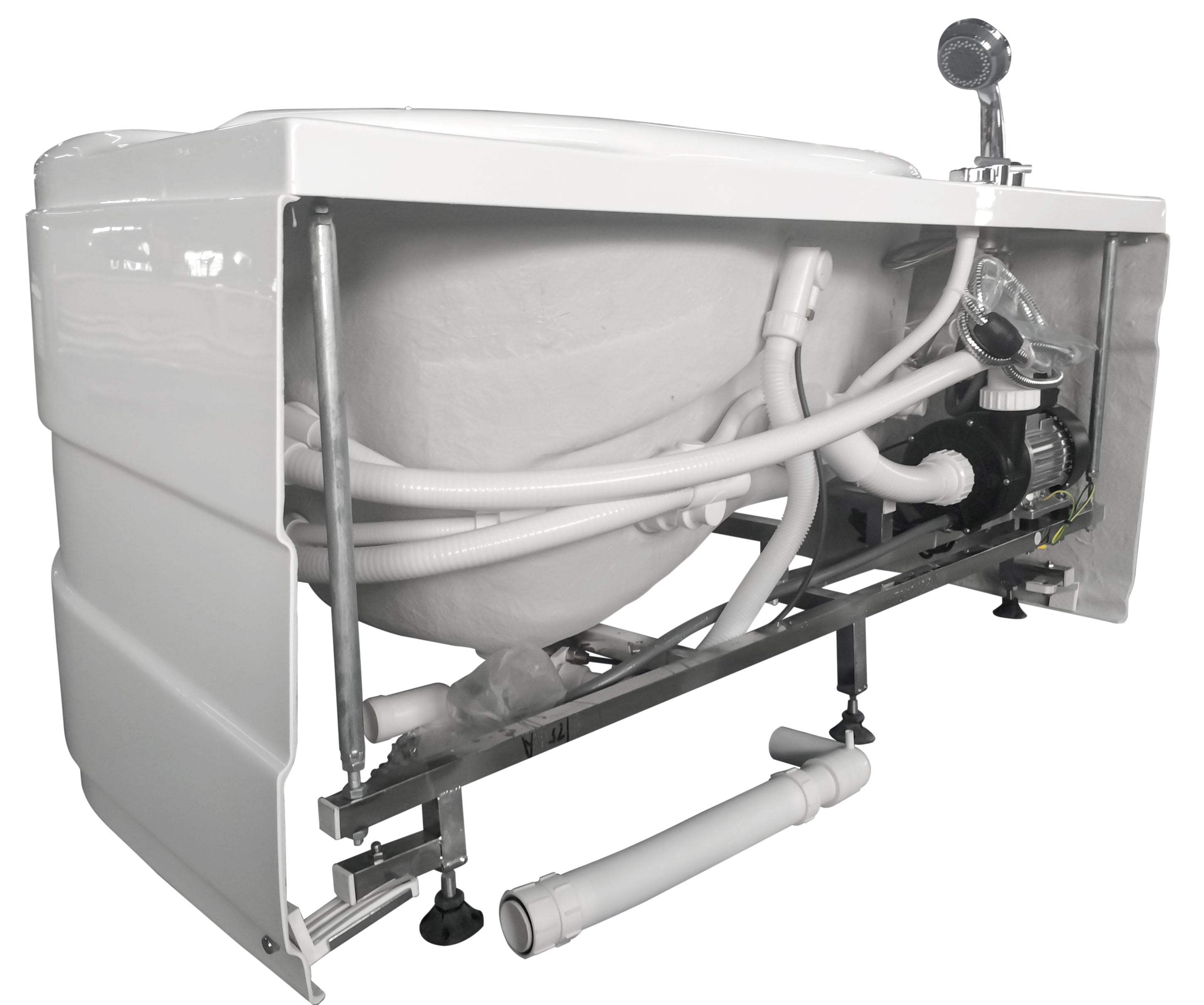 Alternate Image for Eago 57" Acrylic Corner Oval Bathtub, White, AM175-L