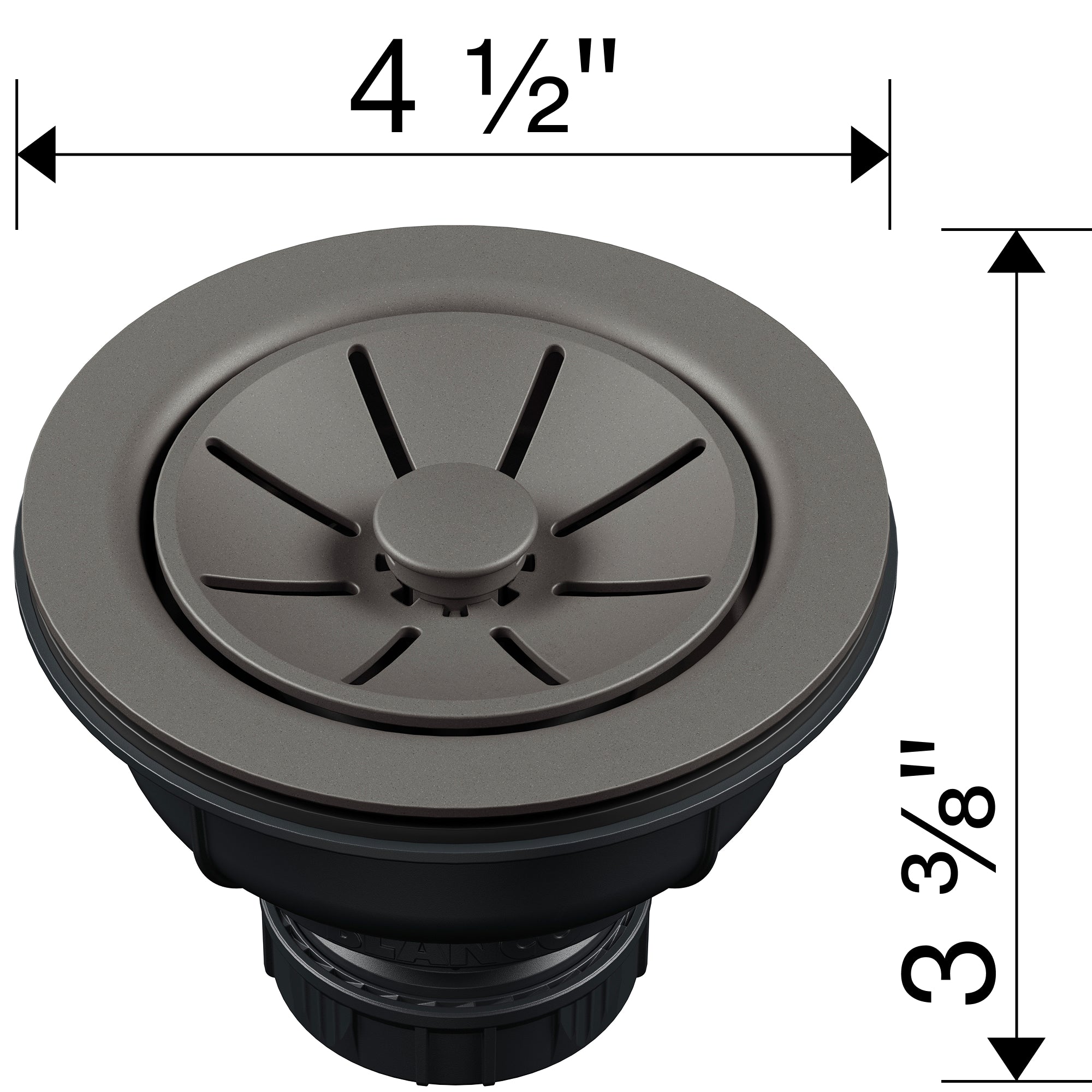 Blanco Essential Silgranit Color-Matched 3.5" Basket Strainer Drain with Turn-to-Close Design Product Image