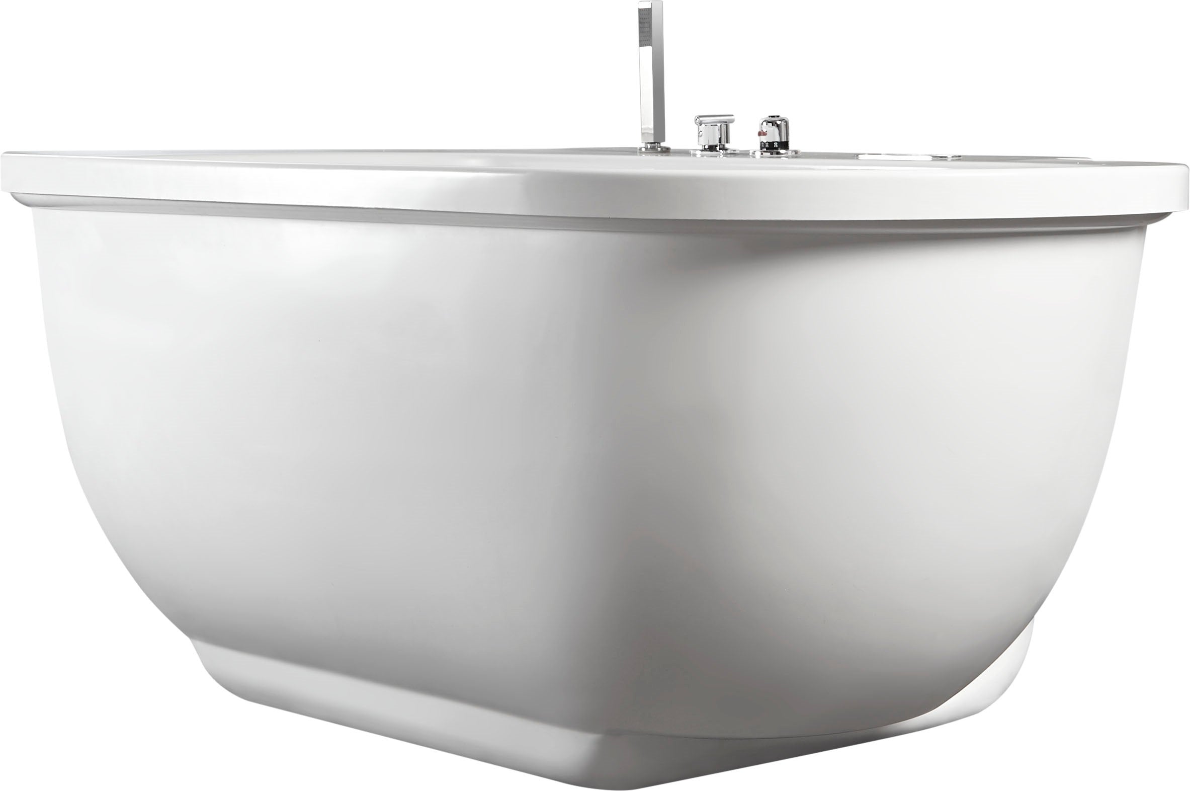 Alternate Image for Eago 71" Acrylic Free Standing Oval Bathtub with Fixtures, White, AM128ETL