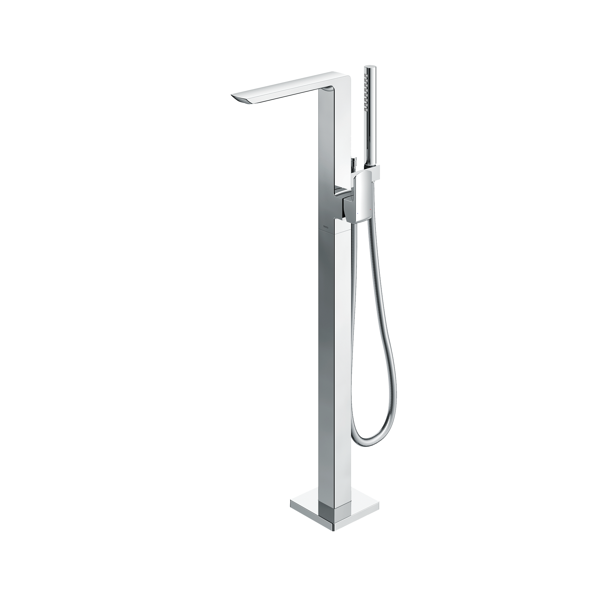 TOTO GR Single-Handle Freestanding Tub Filler Faucet with Handshower, Polished Chrome, Brass, TBG02306U#CP