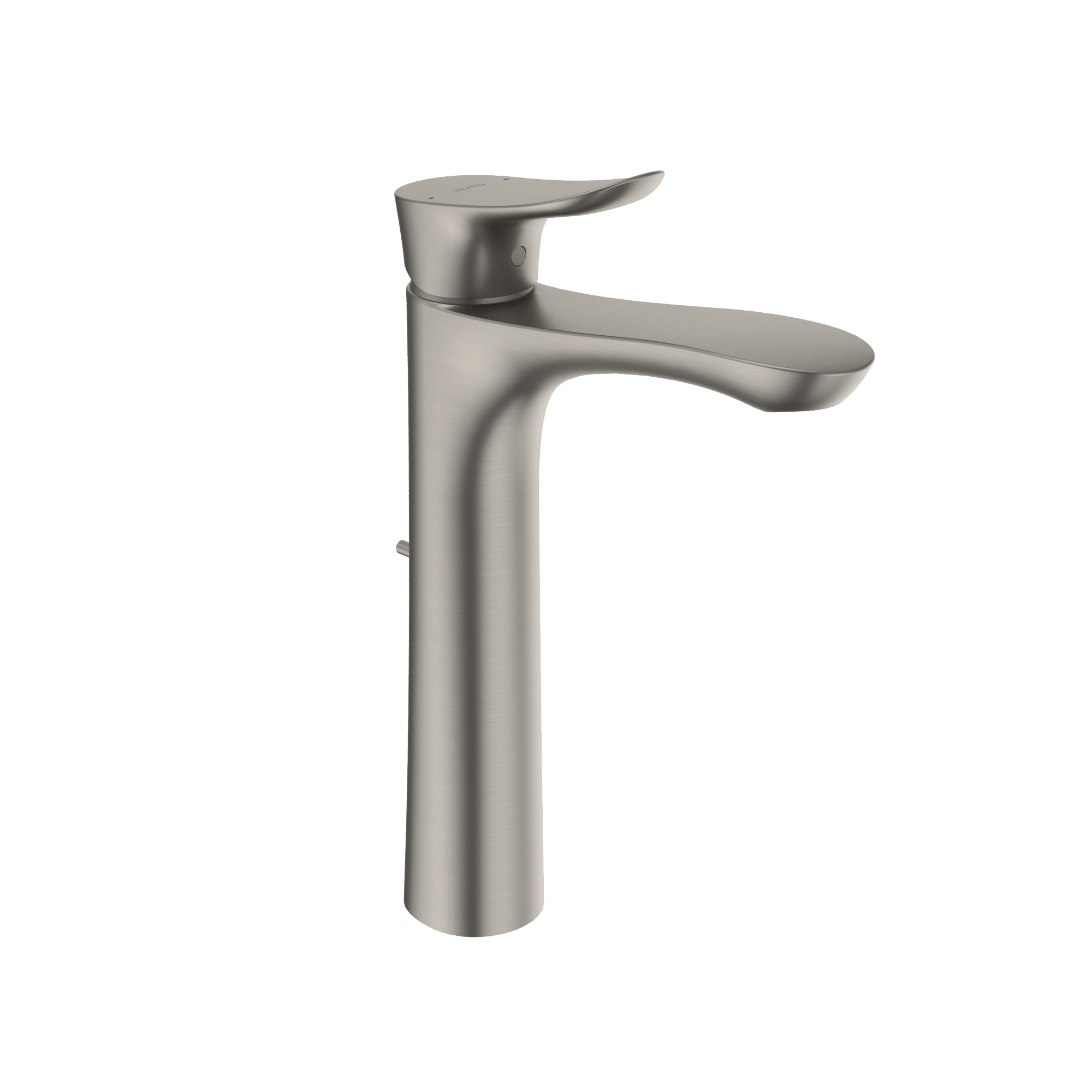 TOTO GO 1.2 GPM Single Handle Vessel Bathroom Sink Faucet with COMFORT GLIDE Technology, Brushed Nickel, Brass, TLG01307U#BN