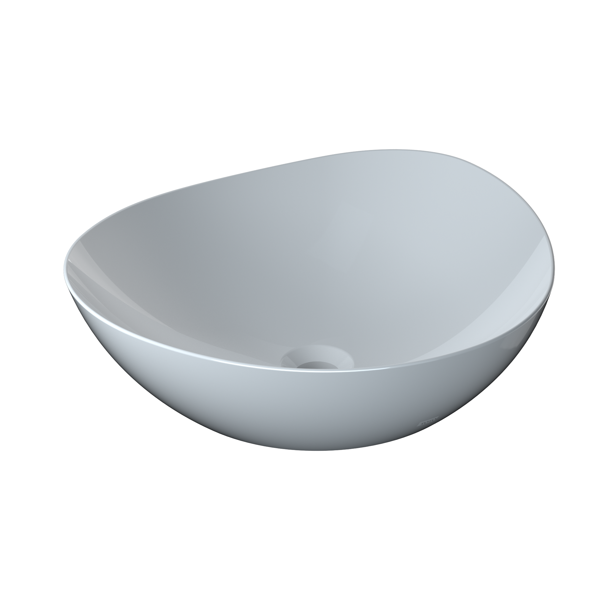 TOTO Kiwami Asymmetrical Vessel Bathroom Sink with CEFITONTECT, Cotton White, Ceramic, LT477G#01