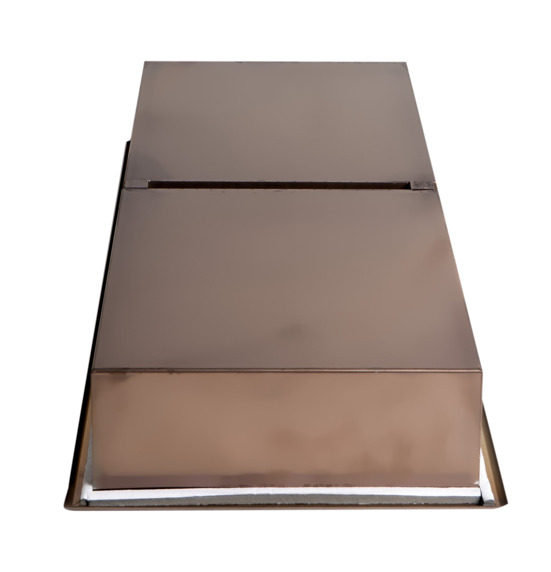 Alternate Image for ALFI brand ABNP1224-BC 12" x 24" Brushed Copper PVD Stainless Steel Vertical Double Shelf Shower Niche, 20 Gauge