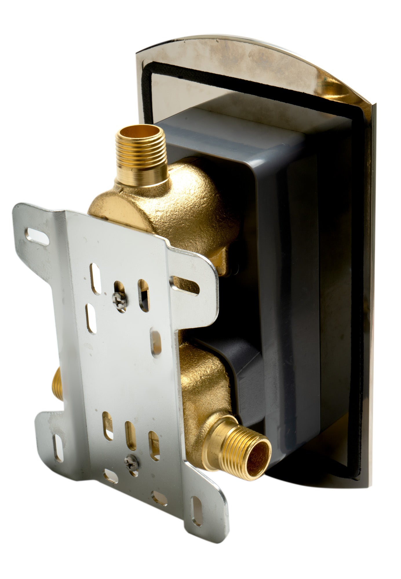 Alternate Image for ALFI brand AB3809-BN Brushed Nickel Round Knob 1 Way Thermostatic Shower Mixer, Brass