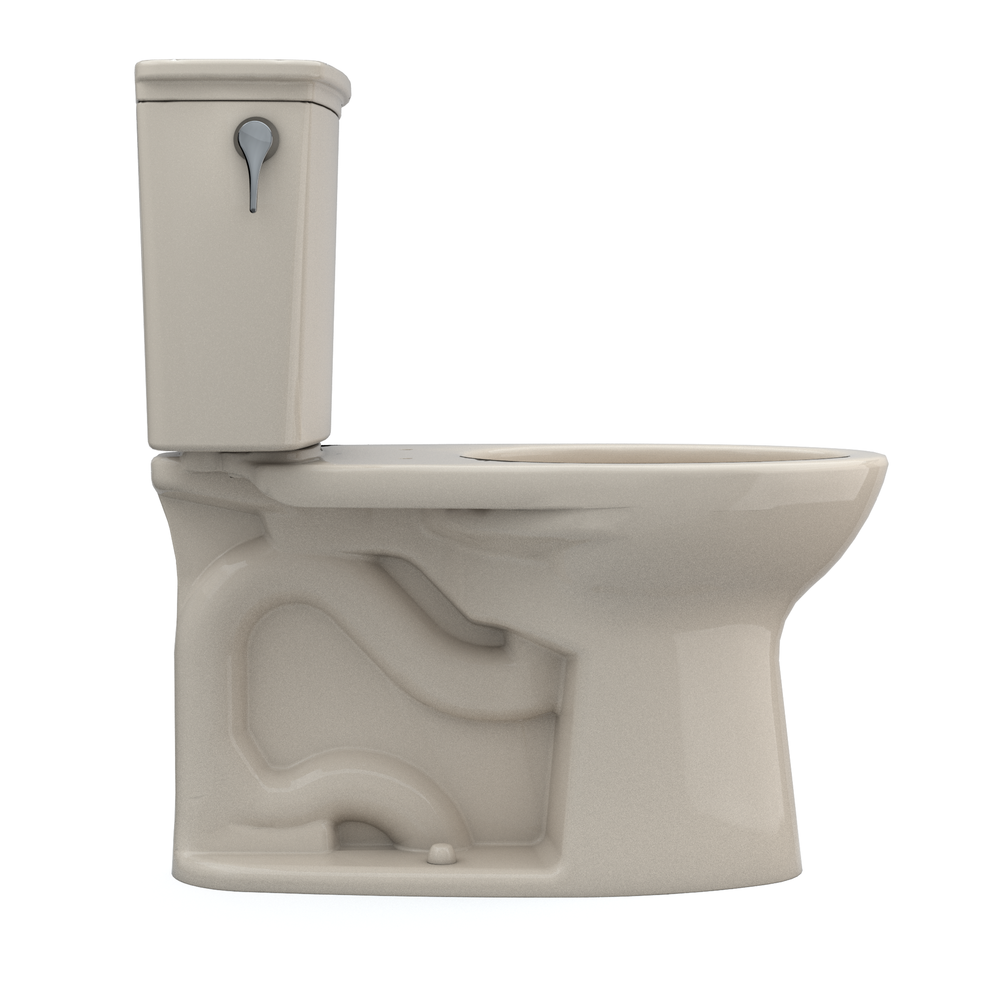 Alternate Image for TOTO Drake Transitional Two-Piece Elongated 1.28 GPF TORNADO FLUSH Toilet with CEFIONTECT, Bone, Vitreous China, CST786CEG#03
