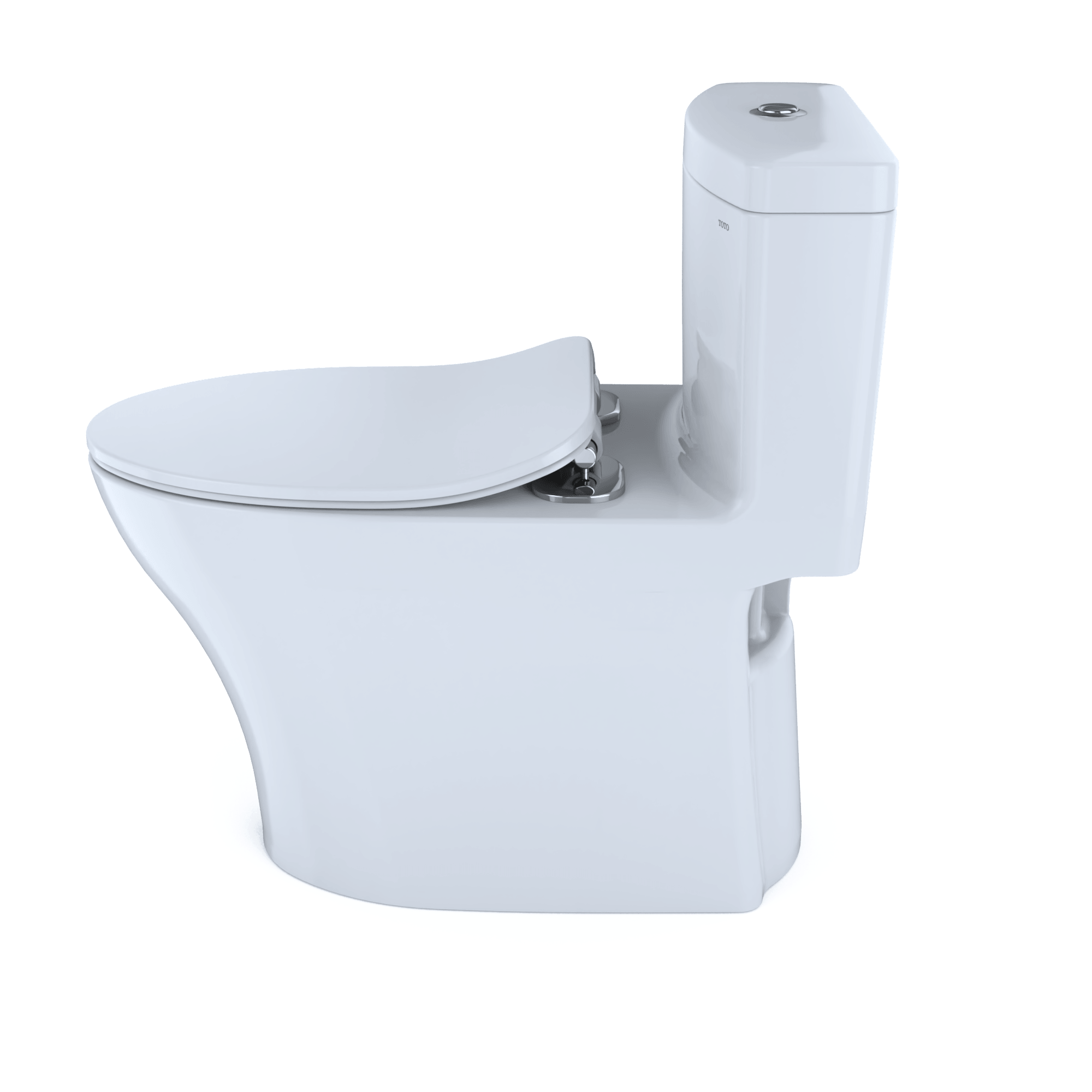 Alternate Image for TOTO Aquia IV One-Piece Elongated Dual Flush 1.28 and 0.9 GPF Universal Height, WASHLET+ Ready Toilet with CEFIONTECT, Cotton White- Vitreous China, MS646234CEMFGN#01