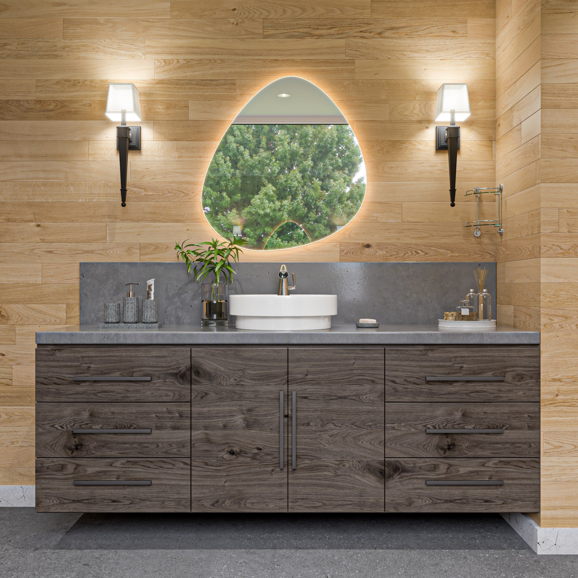 Alternate Image for ALFI brand 19.13" x 19.13" Round Drop In Porcelain Bathroom Sink, White, 1 Faucet Hole, ABC702
