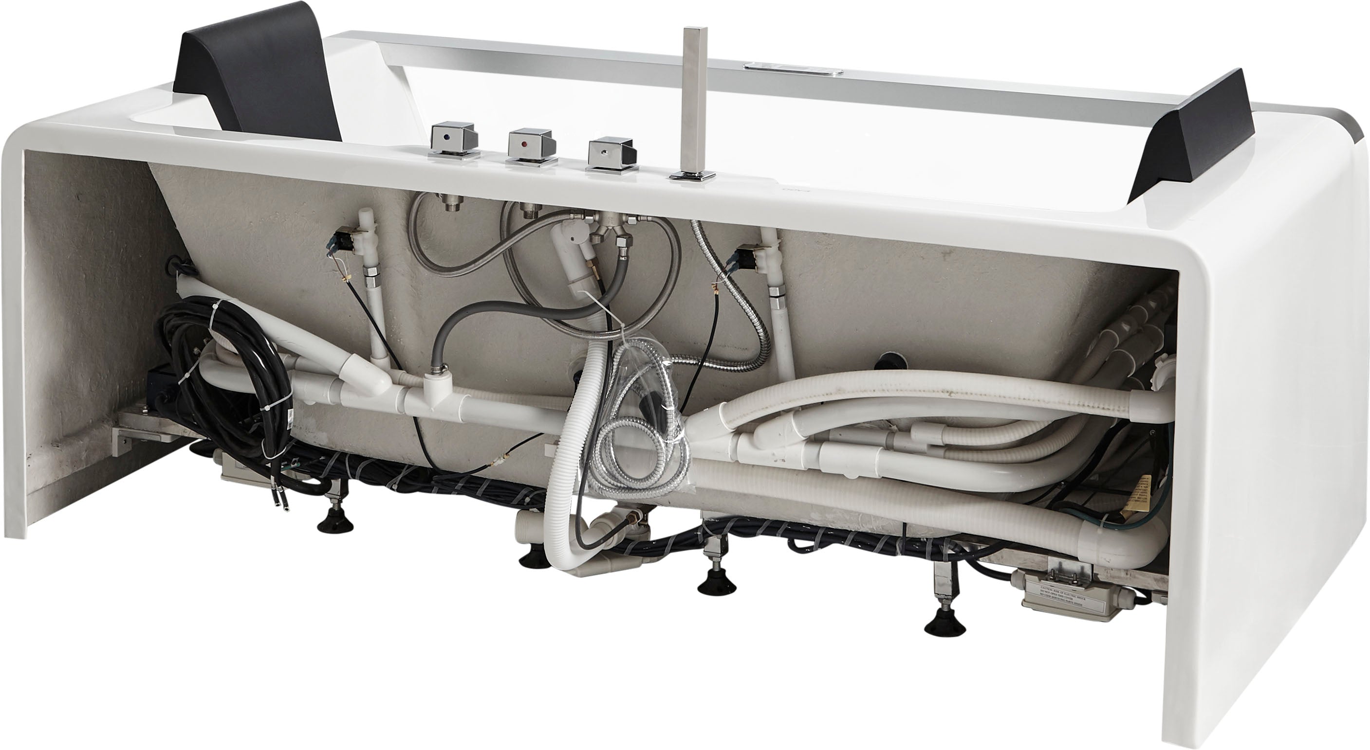 Alternate Image for Eago 71" Acrylic Corner Rectangle Bathtub, White, AM196ETL