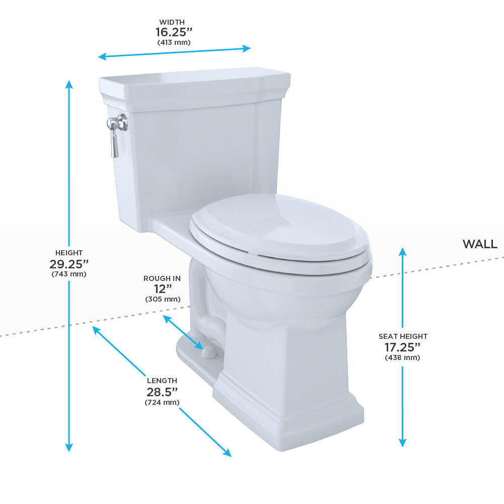 Alternate Image for TOTO Promenade II One-Piece Elongated 1.28 GPF Universal Height Toilet with CEFIONTECT, Bone, Vitreous China, MS814224CEFG#03