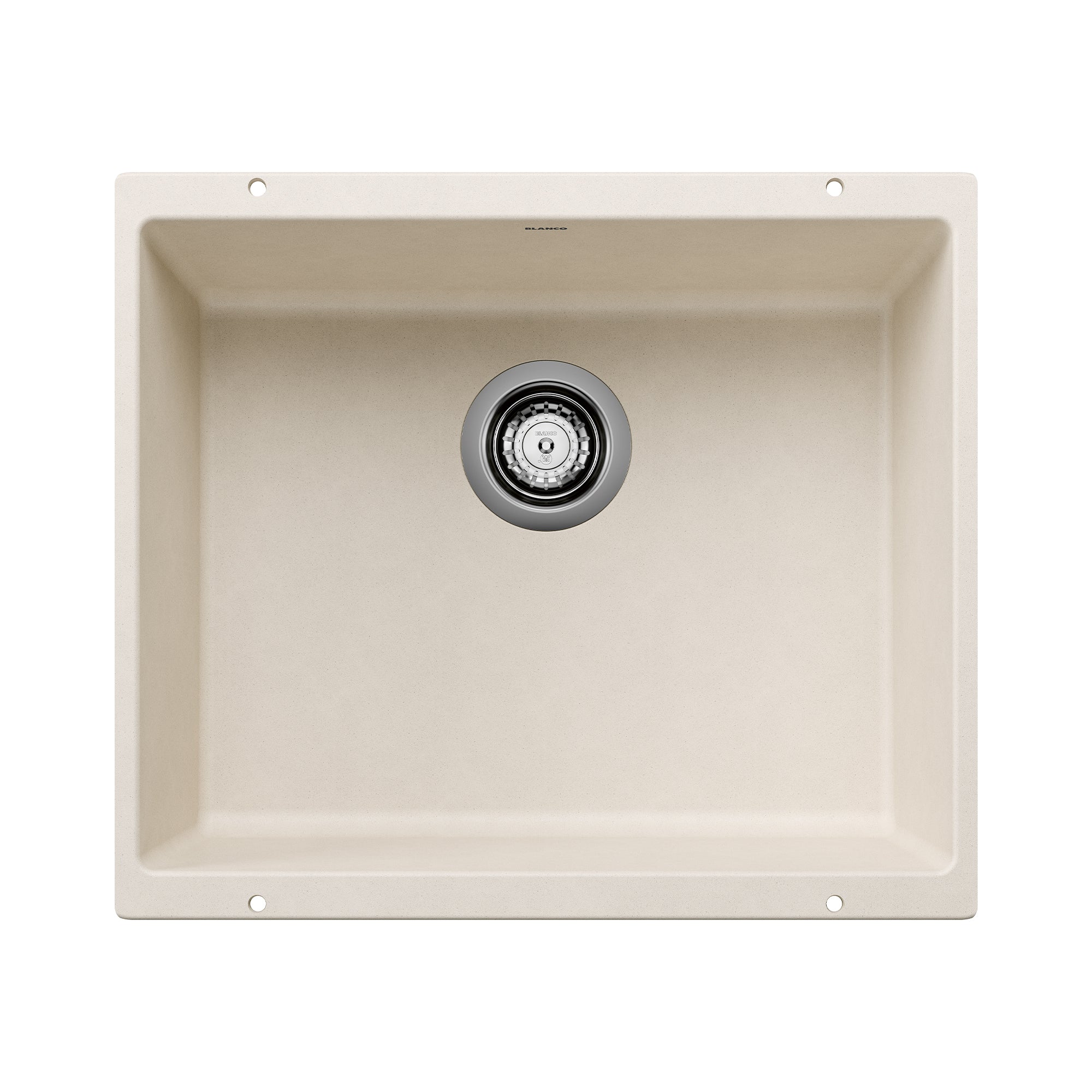 Blanco Precis 21" Undermount Silgranit Kitchen Sink, Soft White, No Faucet Hole, 527405