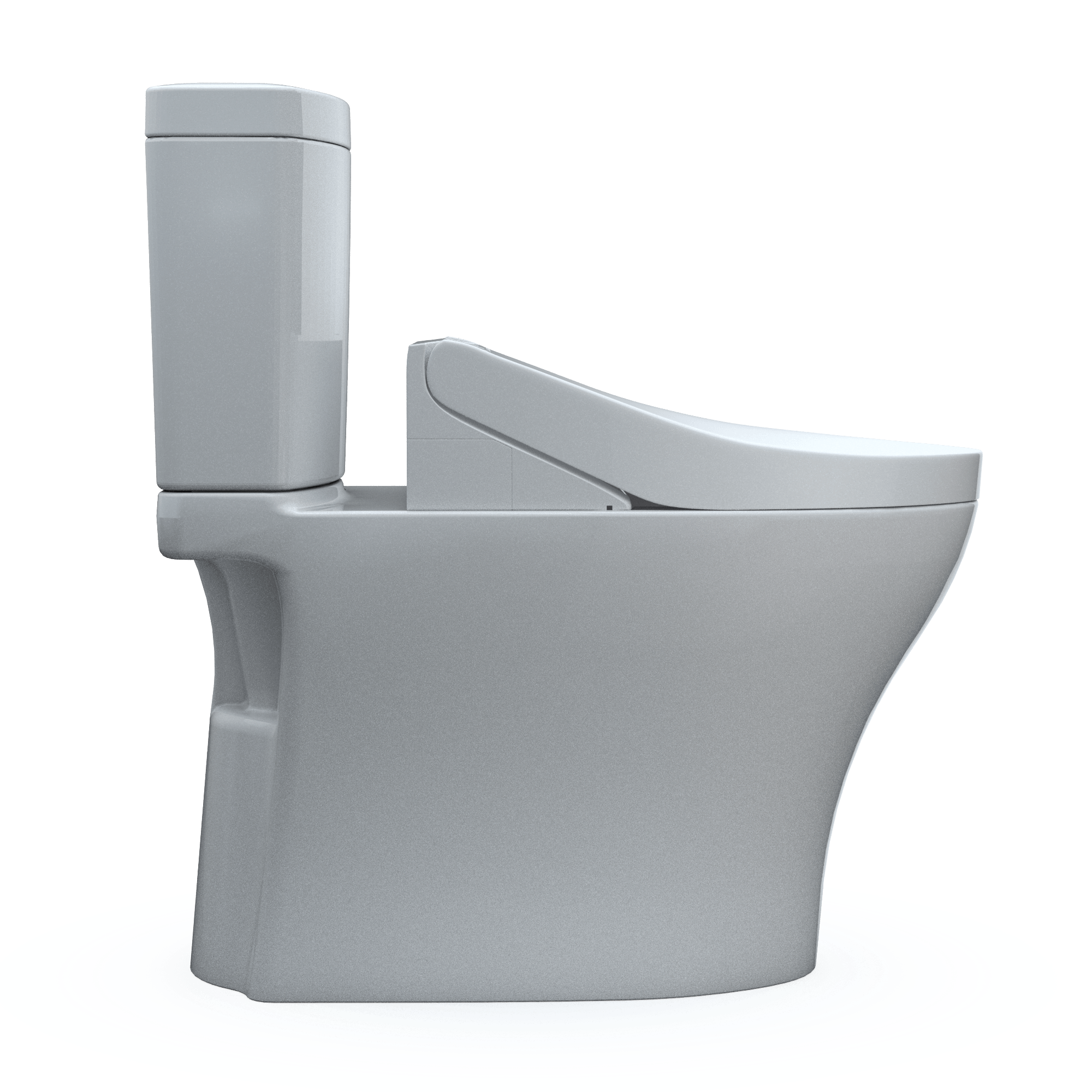 Alternate Image for TOTOWASHLET+ Aquia IV Two-Piece Elongated Dual Flush 1.28 and 0.9 GPF Toilet and WASHLET C5 Bidet Seat, Cotton White, Vitreous China|Plastic, MW4463084CEMGN#01