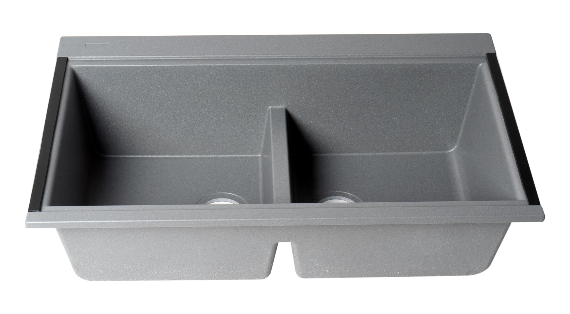 Alternate Image for ALFI 34" Undermount Granite Composite Workstation Kitchen Sink with Accessories, 50/50 Double Bowl, Titanium, 0 Faucet Hole, AB3418DBUM-T