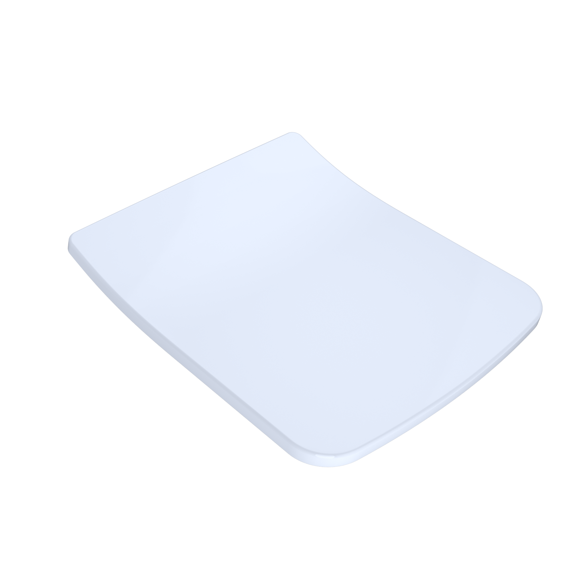 TOTO SoftClose Slim Square Non-Slamming Seat and Lid for SP Wall-Hung Toilet, Cotton White- Urea Resin, SS249R#01