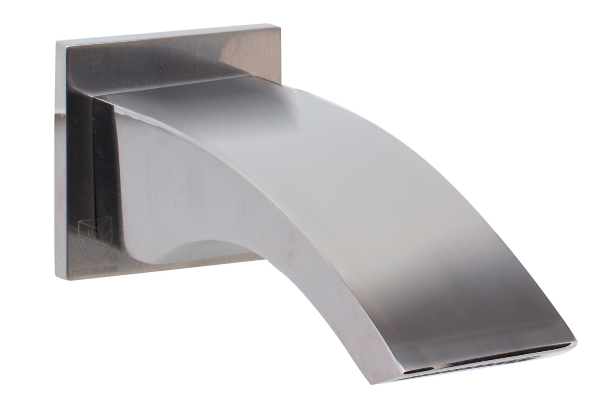 Alternate Image for ALFI brand Brass, AB3301-BN Brushed Nickel Curved Wallmounted Tub Filler Bathroom Spout