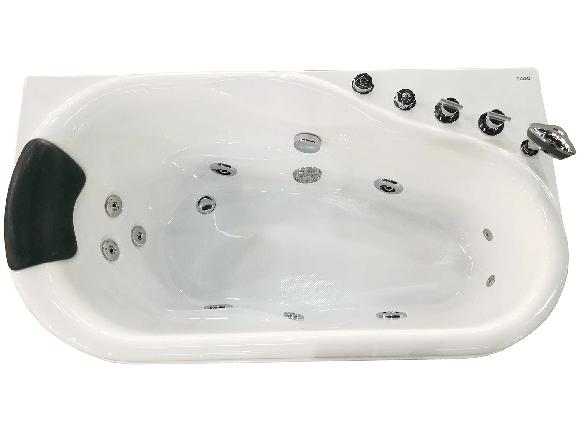 Alternate Image for Eago 57" Acrylic Corner Oval Bathtub, White, AM175-R