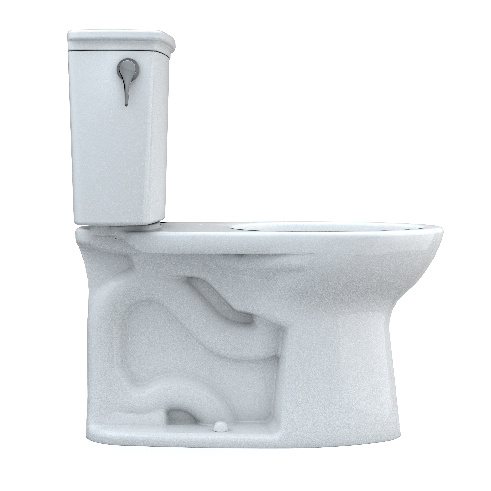 Alternate Image for TOTO Drake Transitional Two-Piece Elongated 1.28 GPF Universal Height TORNADO FLUSH Toilet with 10 Inch Rough-In and CEFIONTECT, Cotton White, Vitreous China, CST786CEFG.10#01