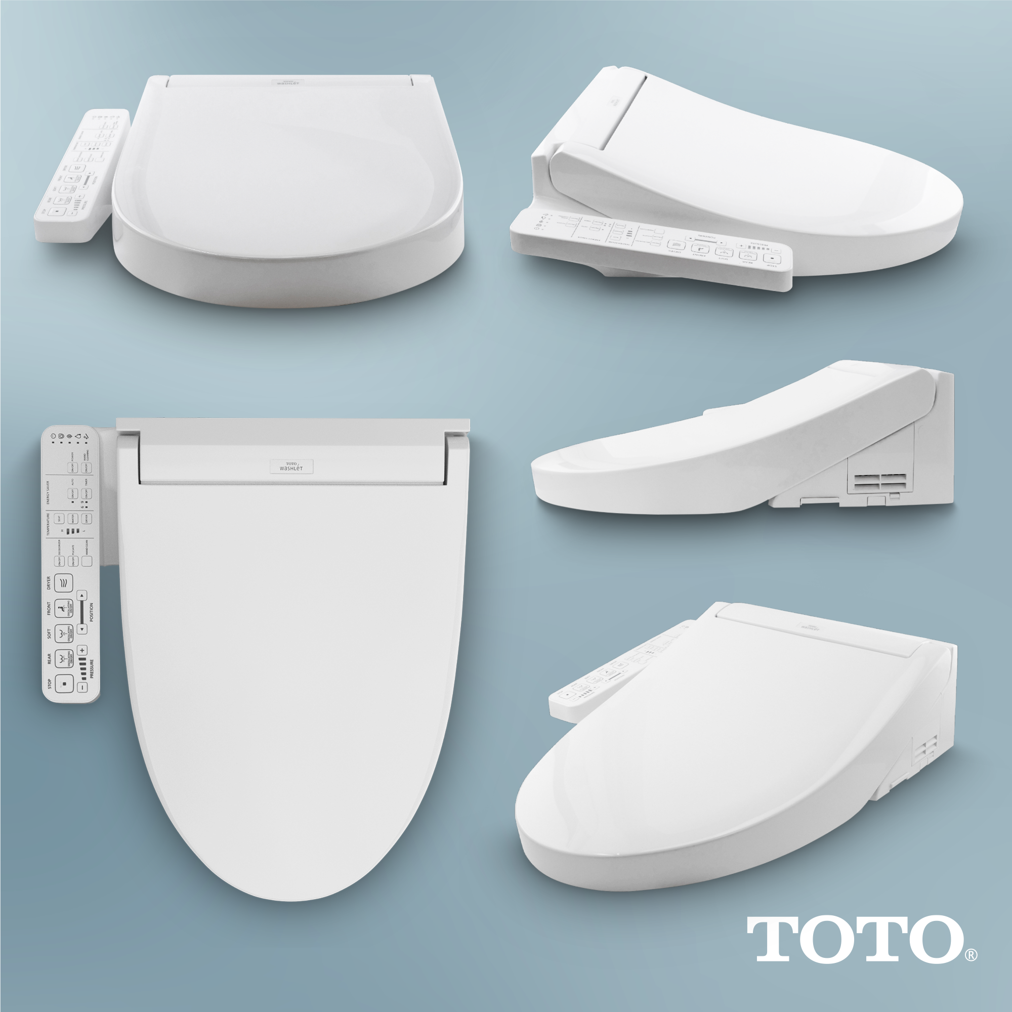 Alternate Image for TOTO C2 WASHLET+ Ready Electronic Bidet Toilet Seat with PREMIST and EWATER+ Wand Cleaning, Elongated, Cotton White, Plastic, SW3074T40#01