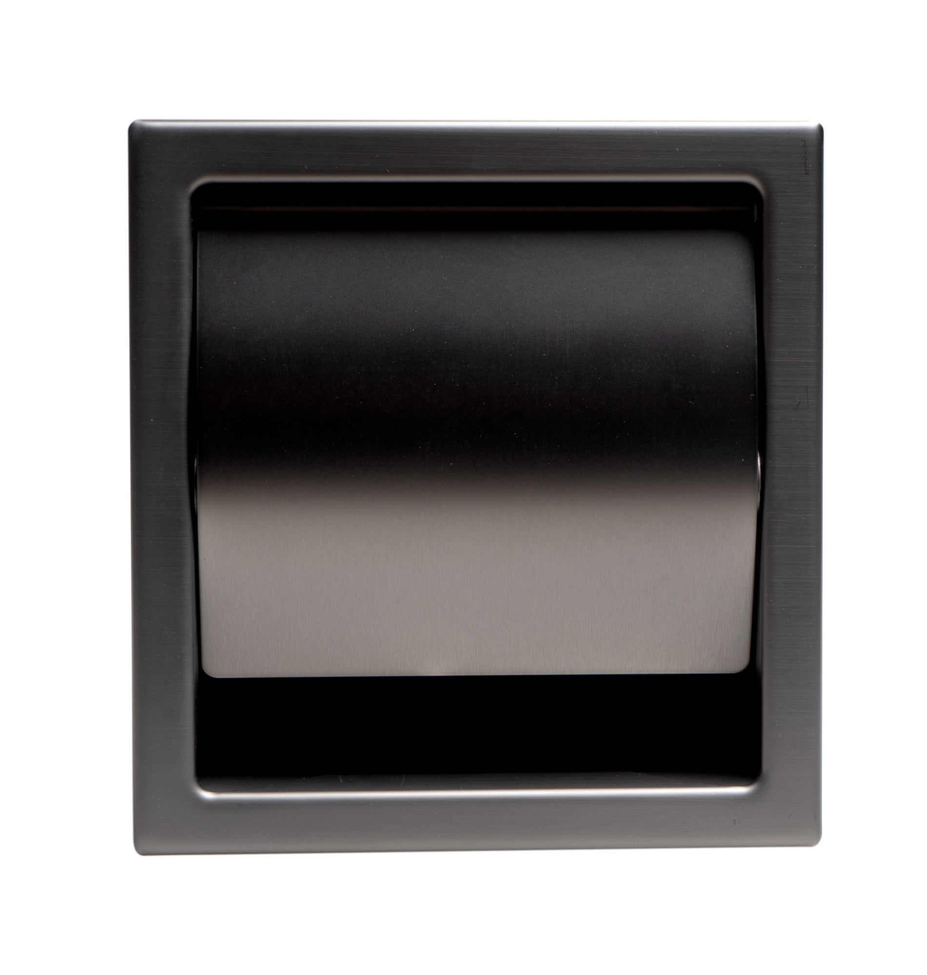 Alternate Image for ALFI brand ABTPP77-BB PVD Brushed Black Stainless Steel Recessed Toilet Paper Holder with Cover