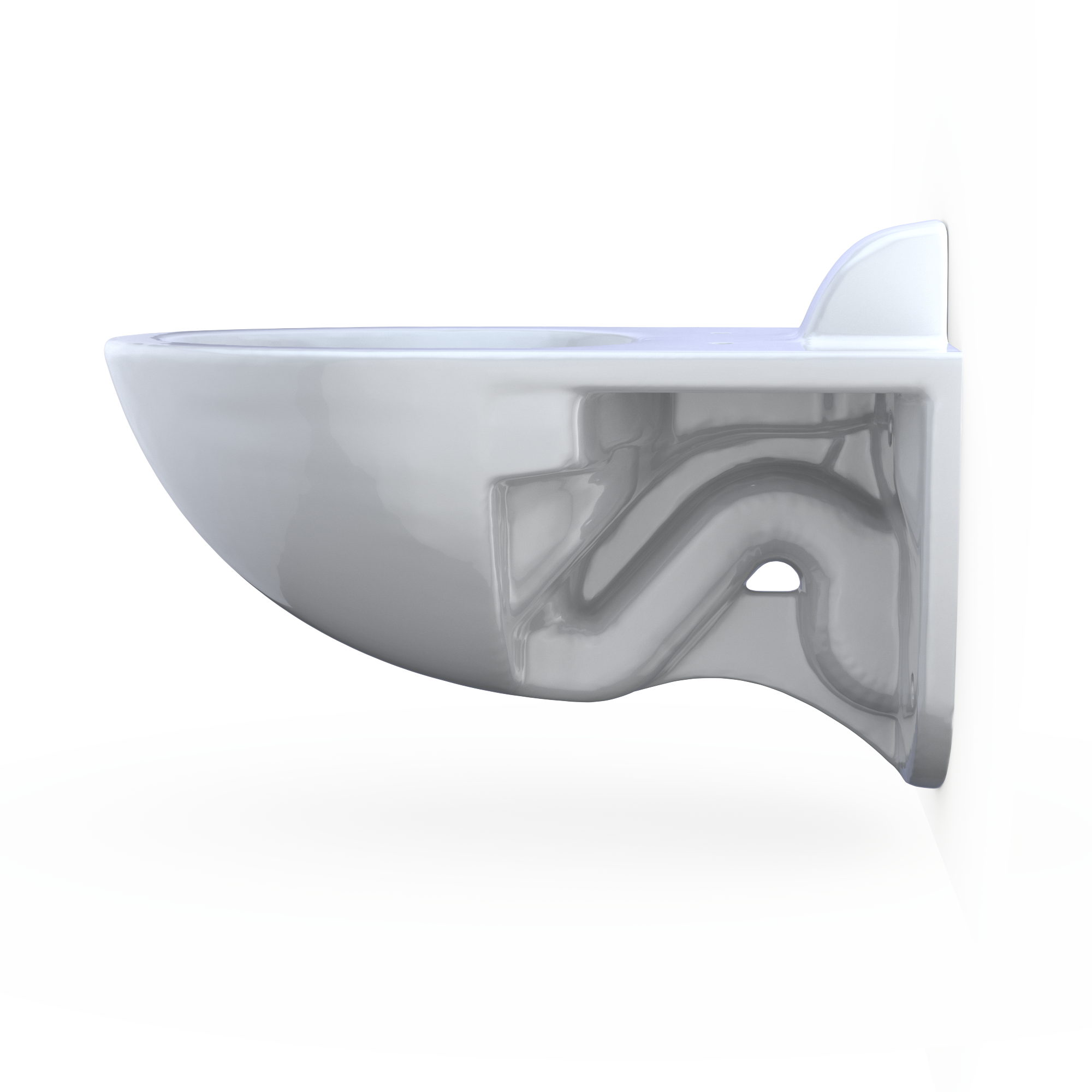 Alternate Image for TOTO TORNADO FLUSH Commercial Flushometer Wall-Mounted Toilet with CEFIONTECT, Elongated, Cotton White, Vitreous China, CT728CUVG#01