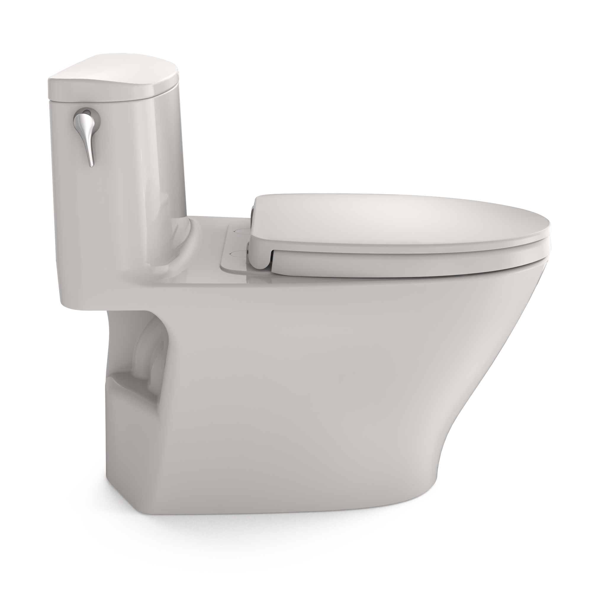 Alternate Image for TOTO Nexus One-Piece Elongated 1.28 GPF Universal Height Toilet with CEFIONTECT and SS124 SoftClose Seat, WASHLET+ Ready, Colonial White, Vitreous China, MS642124CEFG#11