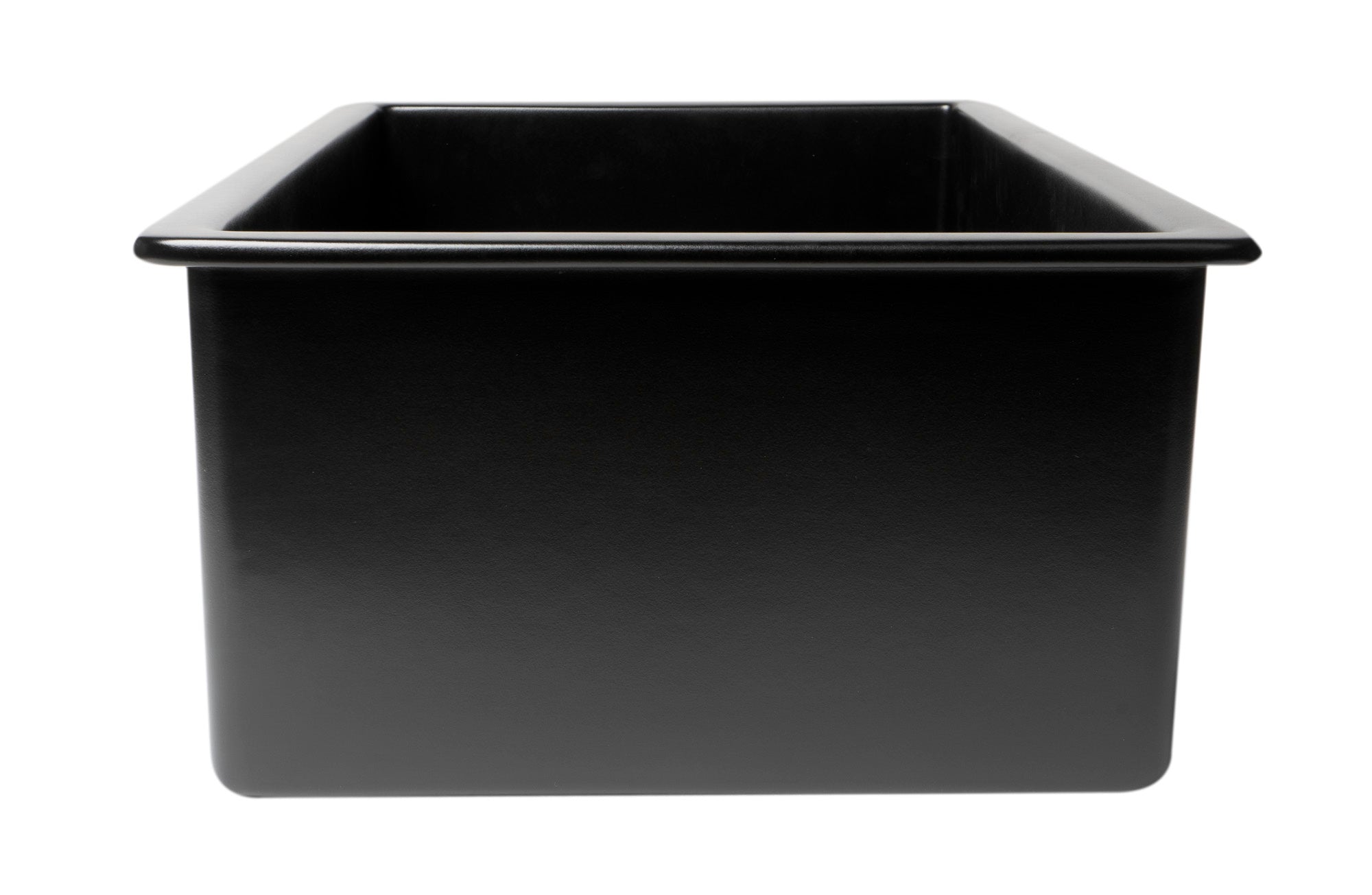 Alternate Image for ALFI brand 32" Drop In Fireclay Kitchen Sink, Black Matte, No Faucet Hole, ABF3219SUD-BM