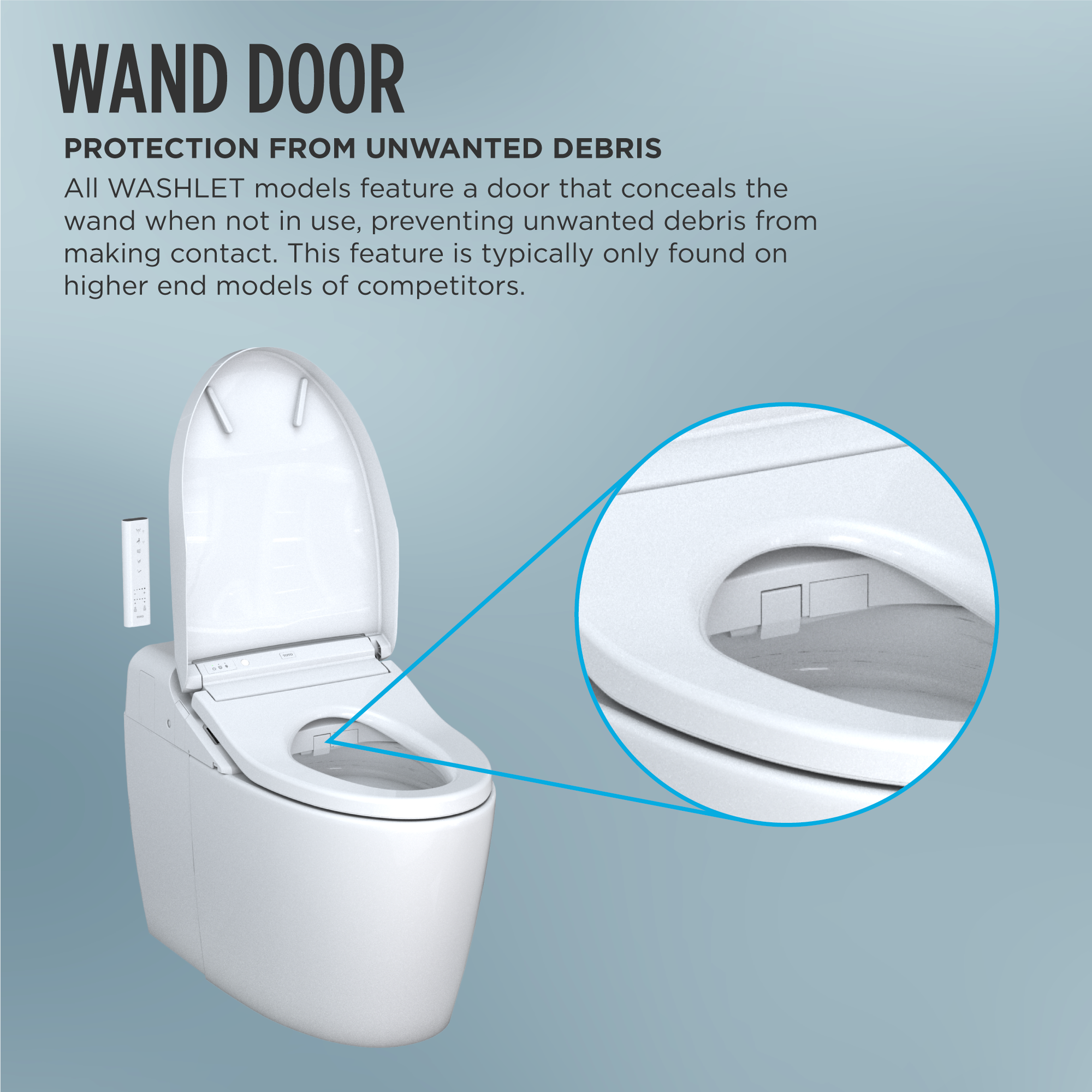 Alternate Image for TOTO WASHLET G450 1.0 or 0.8 GPF Smart Toilet with Integrated Bidet Seat and CEFIONTECT, Cotton White, Vitreous China|Plastic, MS922CUMFG#01