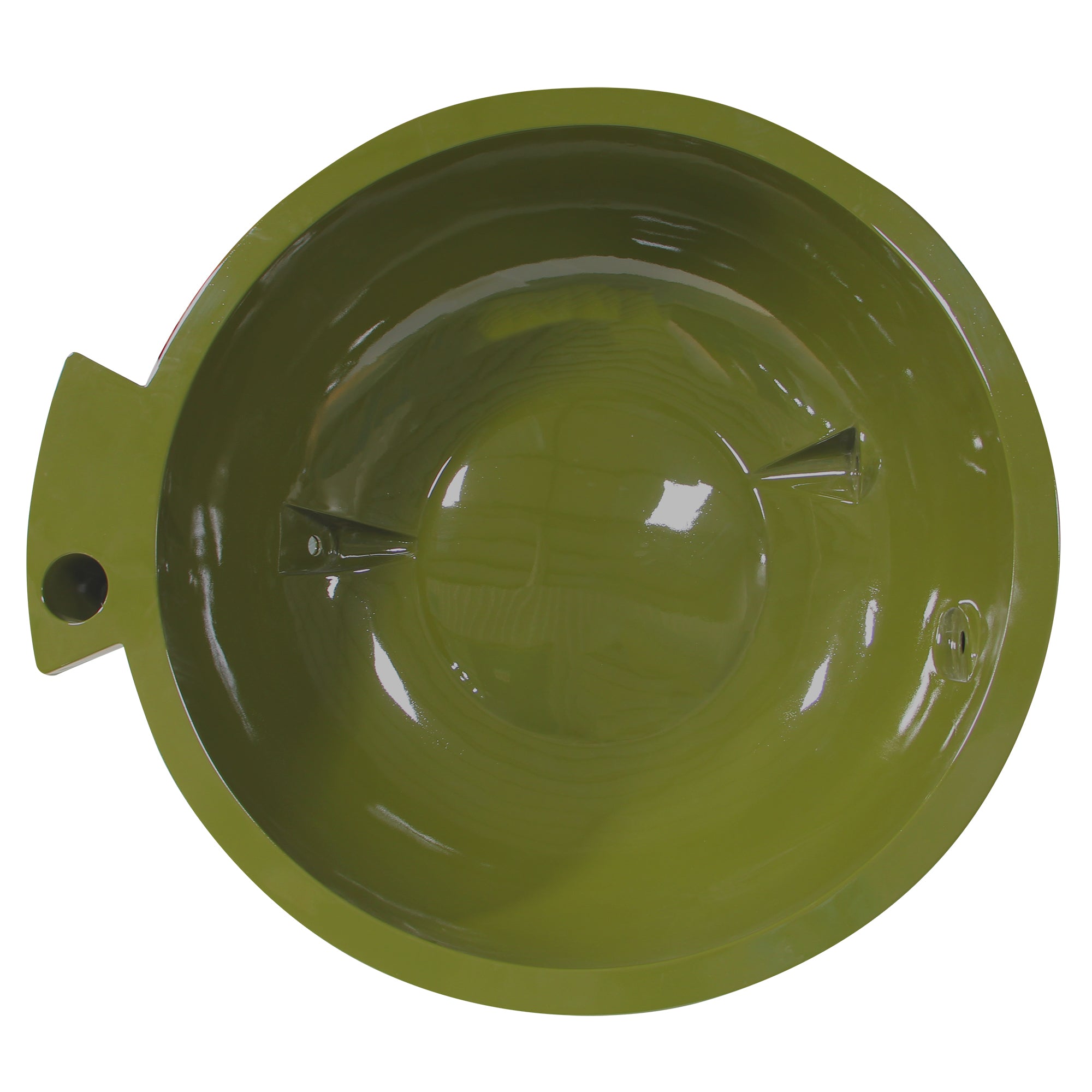 Alternate Image for ALFI brand 63" Acrylic Free Standing Circle Bathtub, Olive Green, FireHotTub-OG
