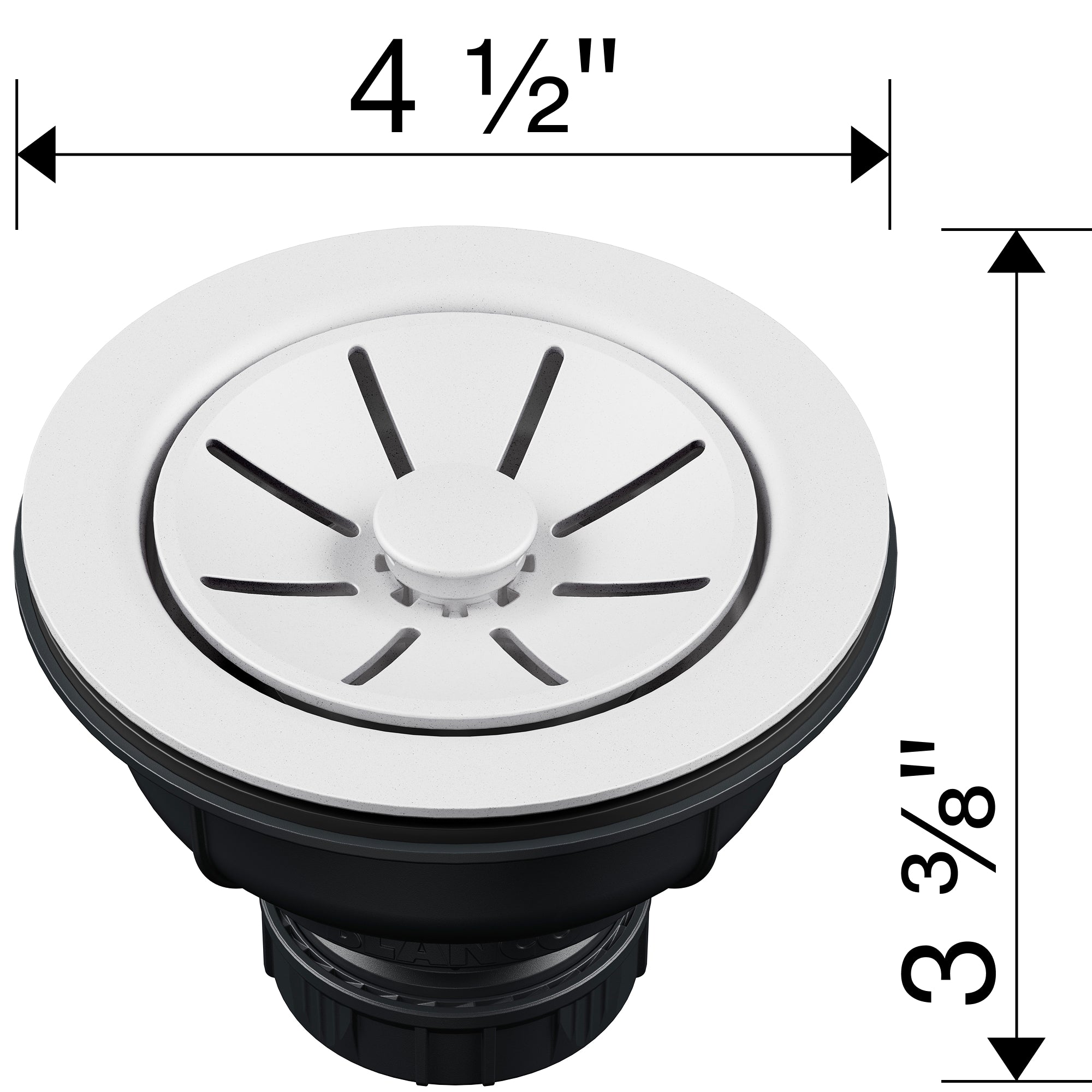 Blanco Essential Silgranit Color-Matched 3.5" Basket Strainer Drain with Turn-to-Close Design Product Image
