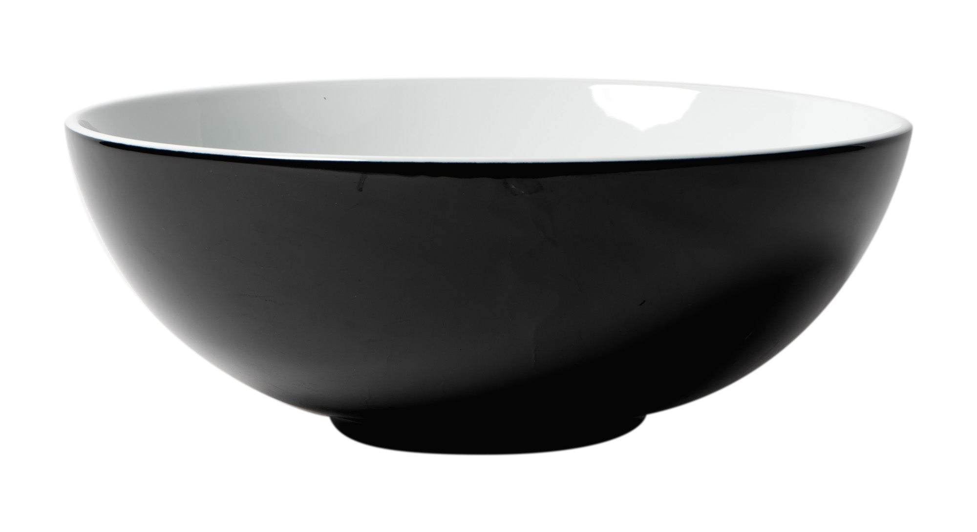 Alternate Image for ALFI brand 15.13" x 15.13" Round Above Mount Porcelain Bathroom Sink, Black & White, No Faucet Hole, ABC906