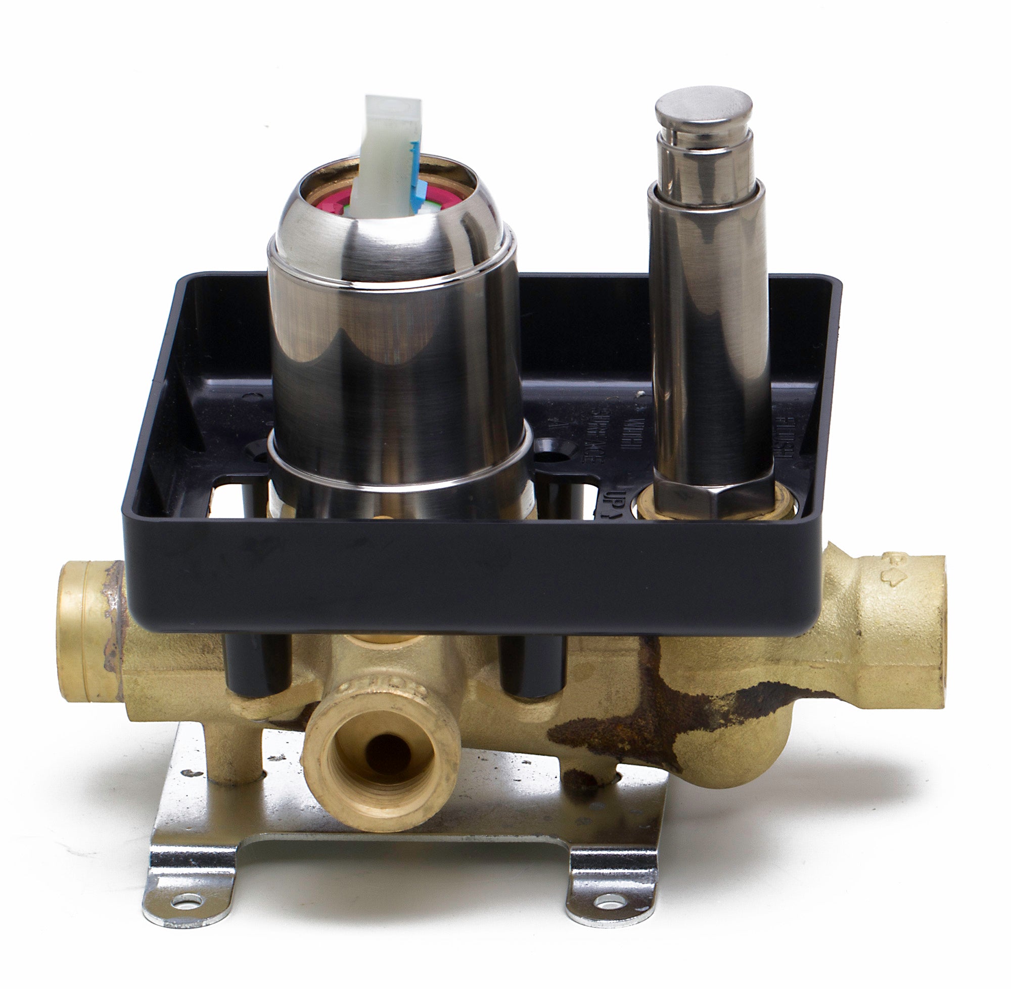 Alternate Image for ALFI brand AB5601-BN Brushed Nickel Shower Valve Mixer with Square Lever Handle and Diverter, Brass