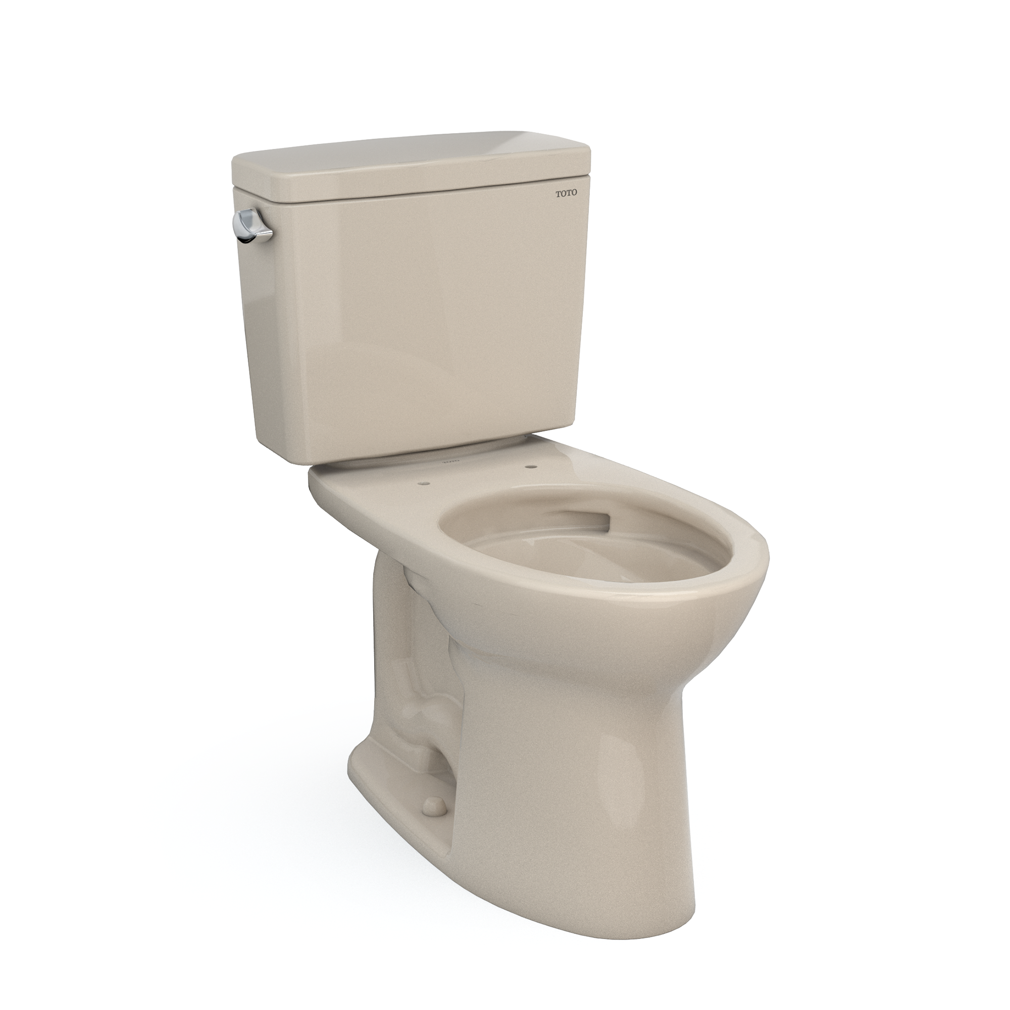 TOTO Drake Two-Piece Elongated 1.28 GPF Universal Height TORNADO FLUSH Toilet with CEFIONTECT, Bone, Vitreous China, CST776CEFG#03
