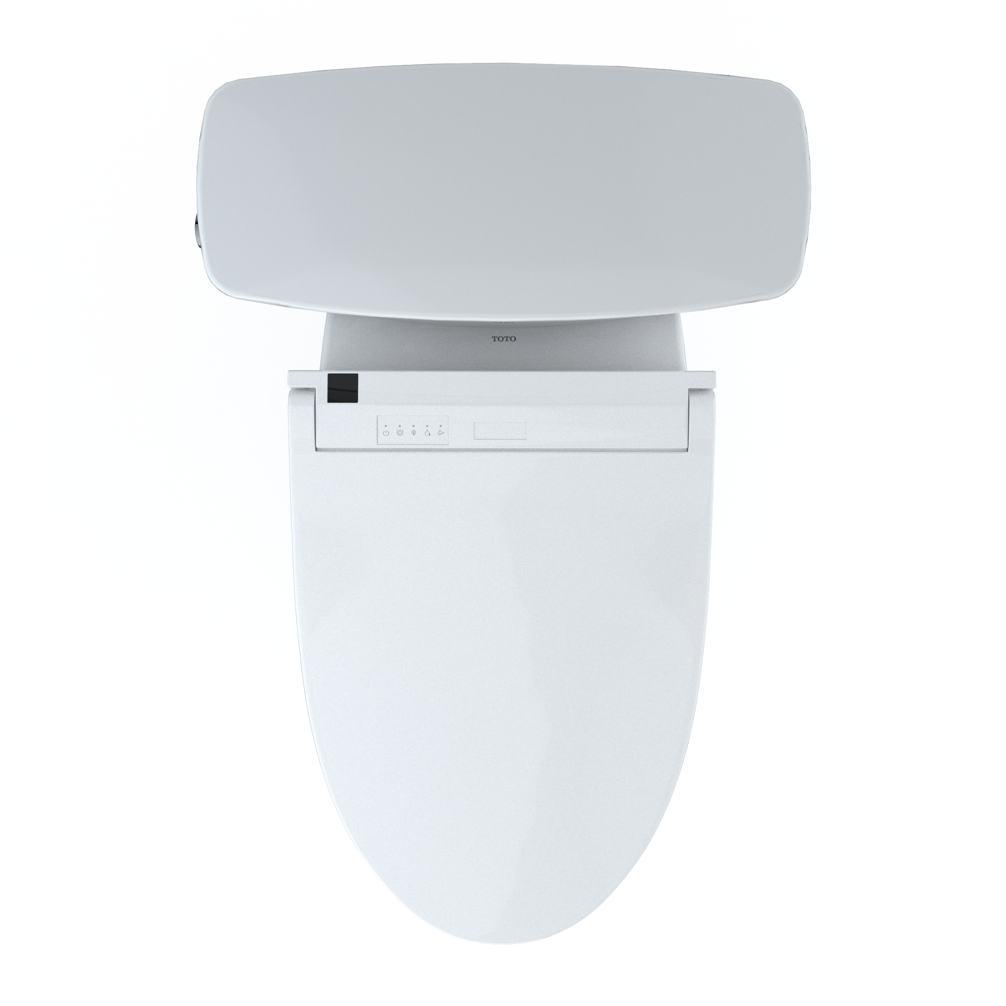 Alternate Image for TOTO Drake Transitional WASHLET+ Two-Piece Elongated 1.28 GPF Universal Height TORNADO FLUSH Toilet with C5 Bidet Seat, Cotton White, Vitreous China, MW7863084CEFG#01