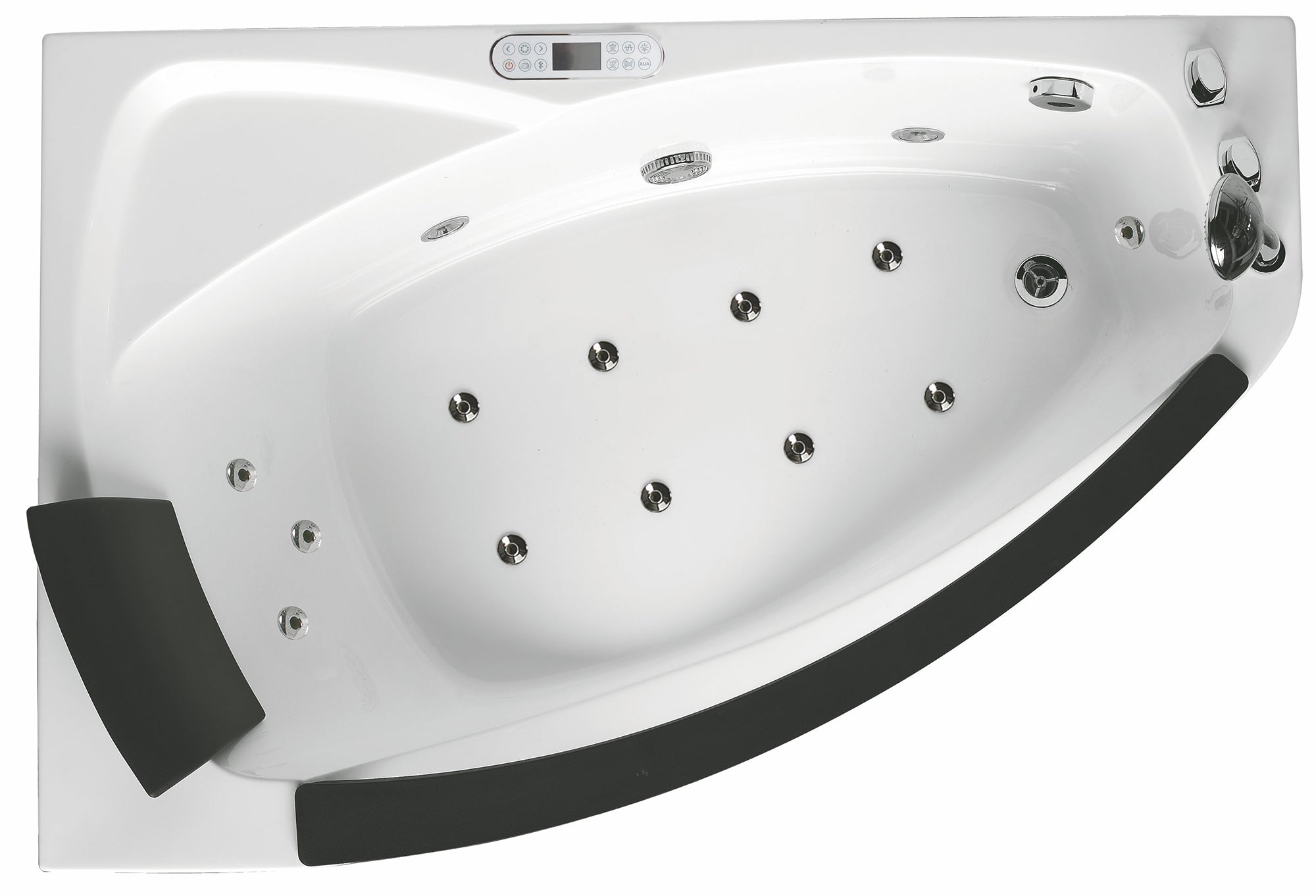 Alternate Image for Eago 59" Acrylic Corner Neo-angle Round Bathtub, White, AM198ETL-R