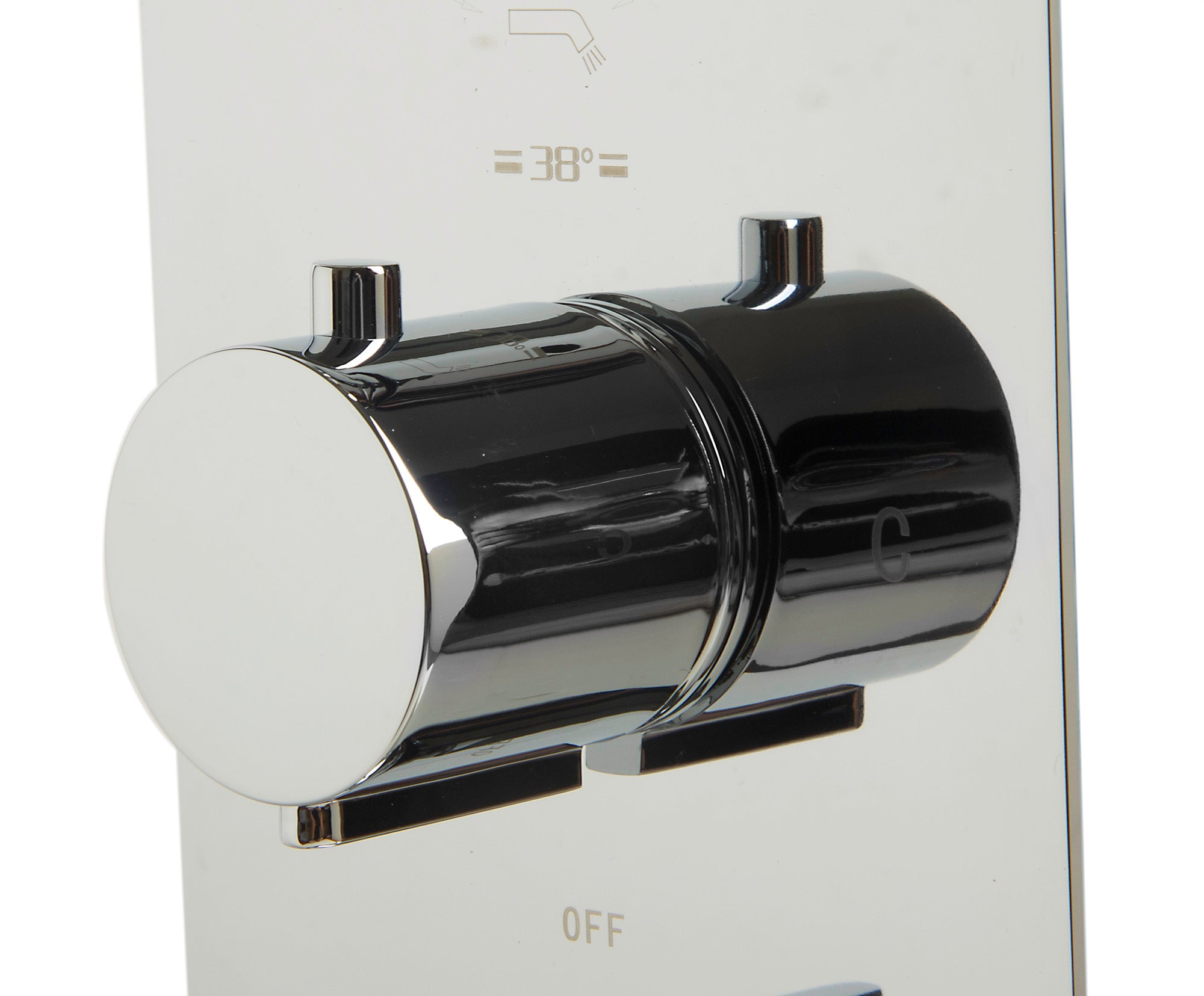 Alternate Image for ALFI brand AB4101-PC Polished Chrome Concealed 4-Way Thermostatic Valve Shower Mixer /w Round Knobs, Brass