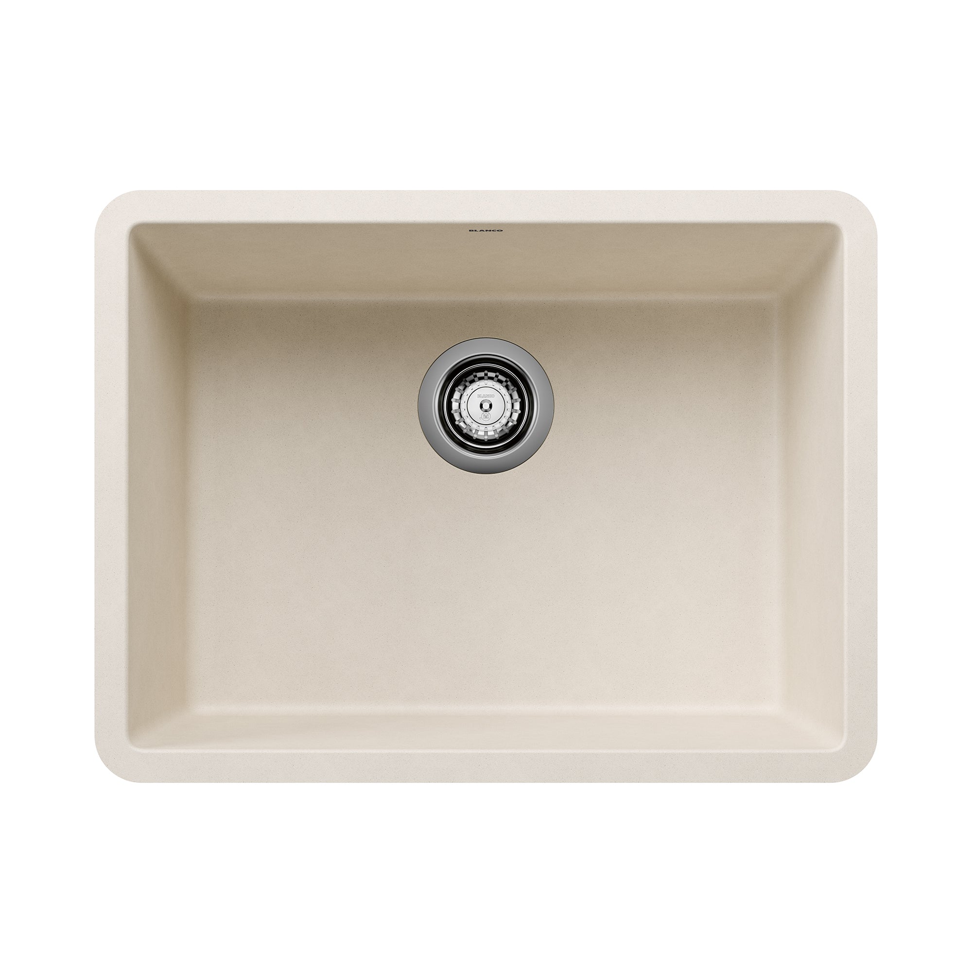 Blanco Precis 23" Undermount Silgranit Kitchen Sink, Soft White, No Faucet Hole, 527402