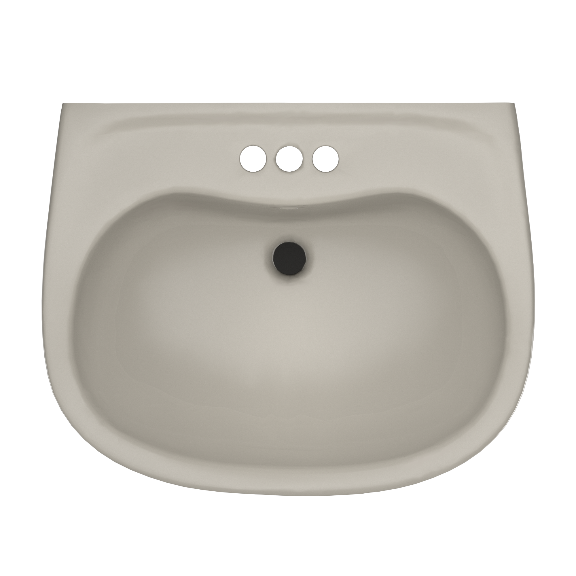 Alternate Image for TOTO Prominence Oval Basin Pedestal Bathroom Sink with CeFiONtect for 4 inch Center Faucets, Bone, Vitreous China, LPT242.4G#03