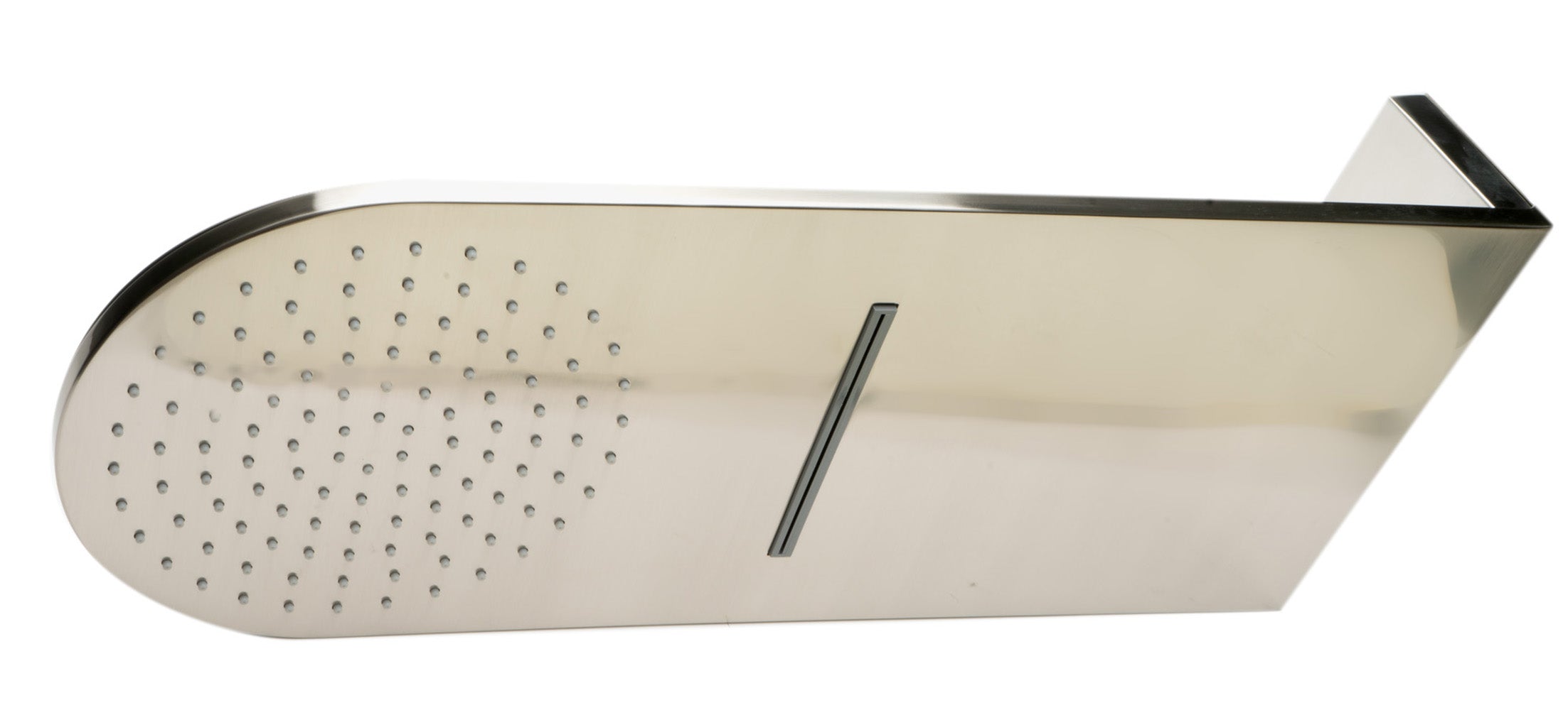 Alternate Image for ALFI brand RAIN10RW-BN Brushed Nickel 10" Wall-Mounted Square Waterfall Rain Shower Head, Brass