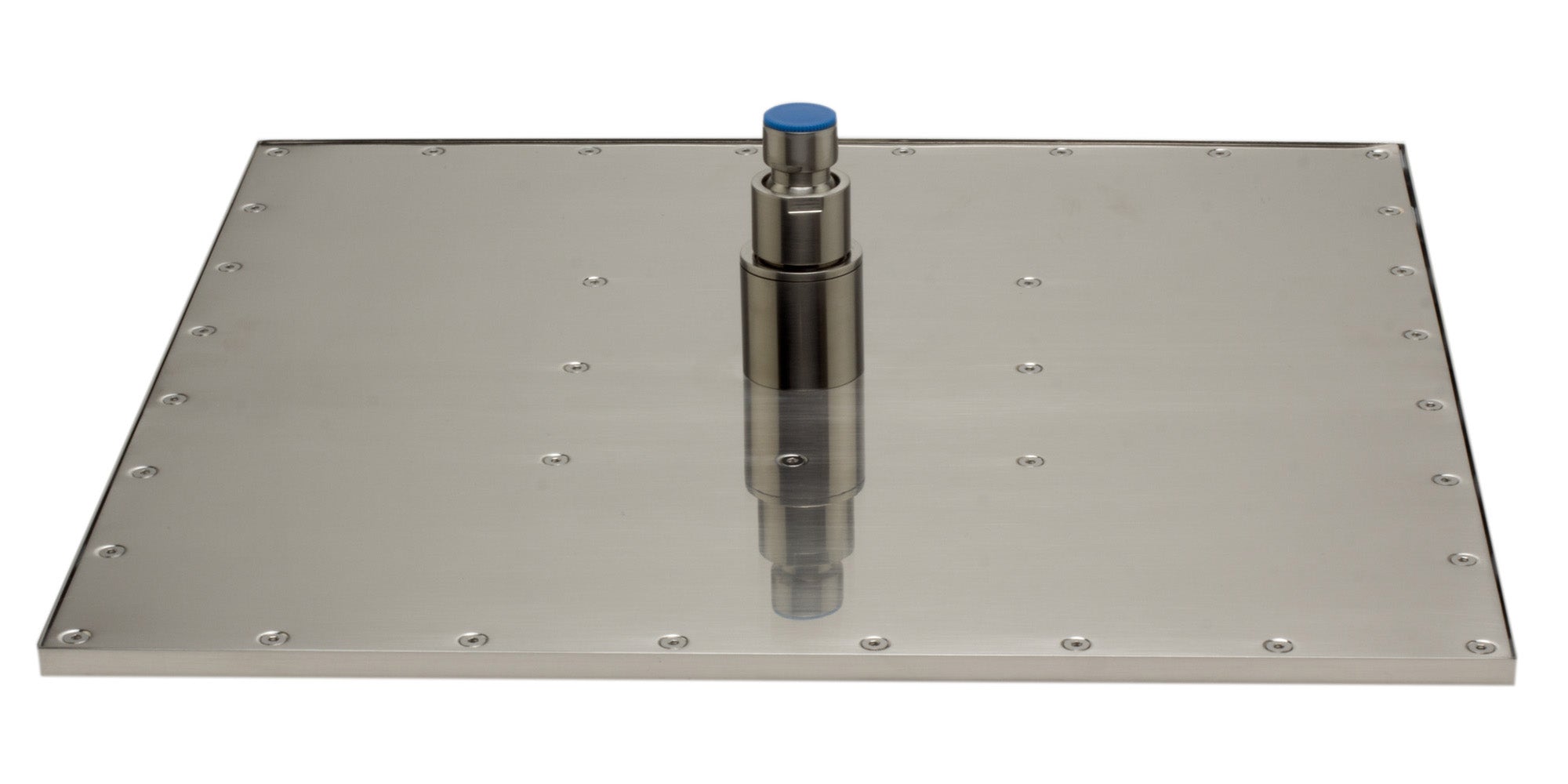 Alternate Image for ALFI brand LED16S-BN Brushed Nickel 16" Square Multi Color LED Rain Shower Head, Brass