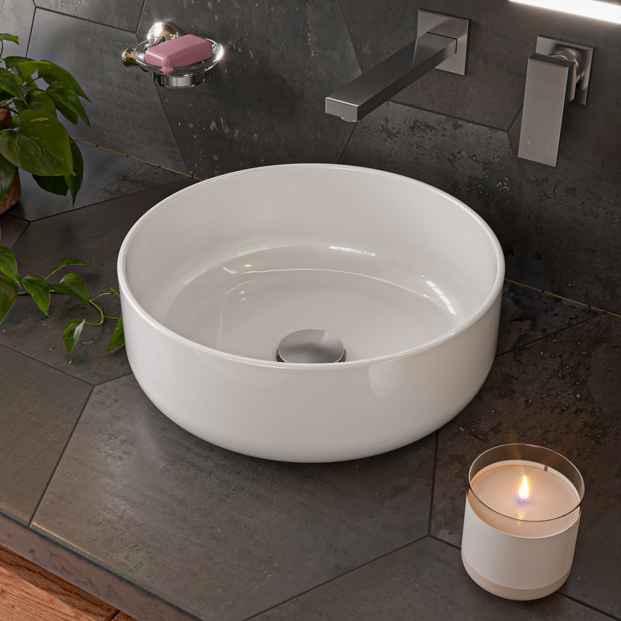 Alternate Image for ALFI Brushed Nickel Single Lever Wallmount Bathroom Faucet, AB1468-BN