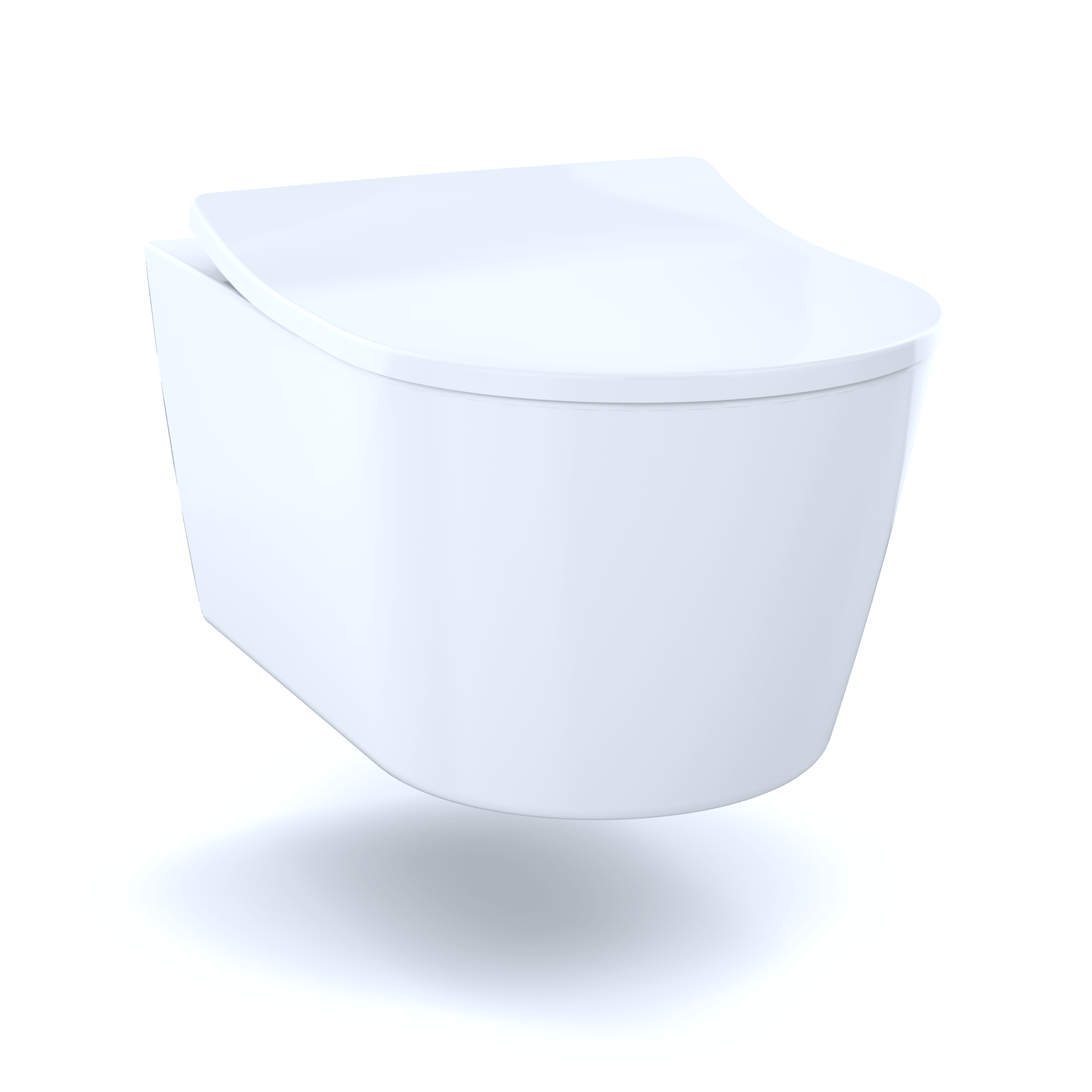 Alternate Image for TOTO RP Wall-Hung D-Shape Toilet and DuoFit In-Wall 1.28 and 0.9 GPF Dual-Flush Tank System with Copper Supply, White Matte, Vitreous China|Steel|Plastic, CWT447247CMFG#WH