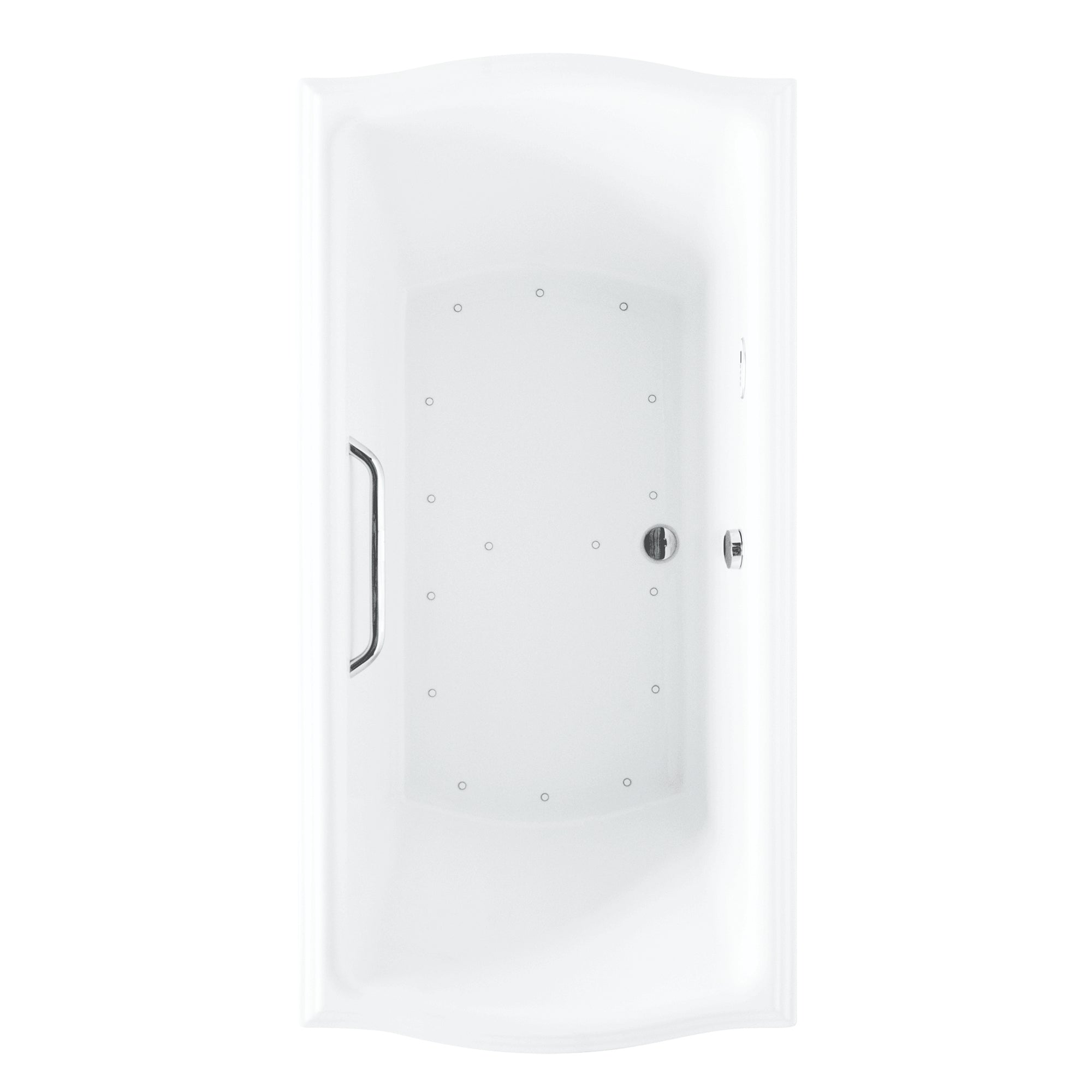 Toto 60" Cast Acrylic Clayton Drop-In Tub Right Blower Bathtub with Grab Bar, Cotton White, ABR781S#01YCP