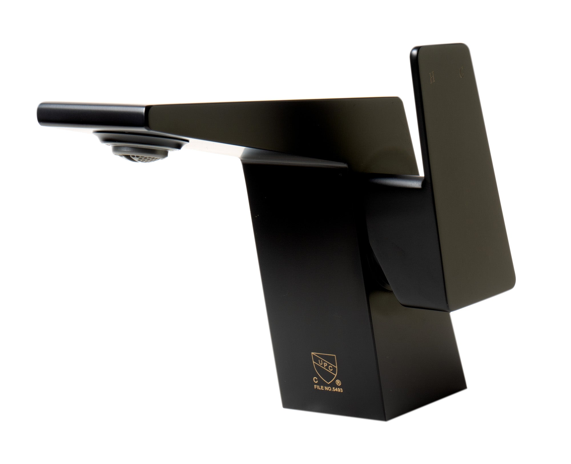 Alternate Image for ALFI brand 1.2 GPM Lever Straight Spout Bathroom Faucet, Modern, Black Matte, AB1470-BM