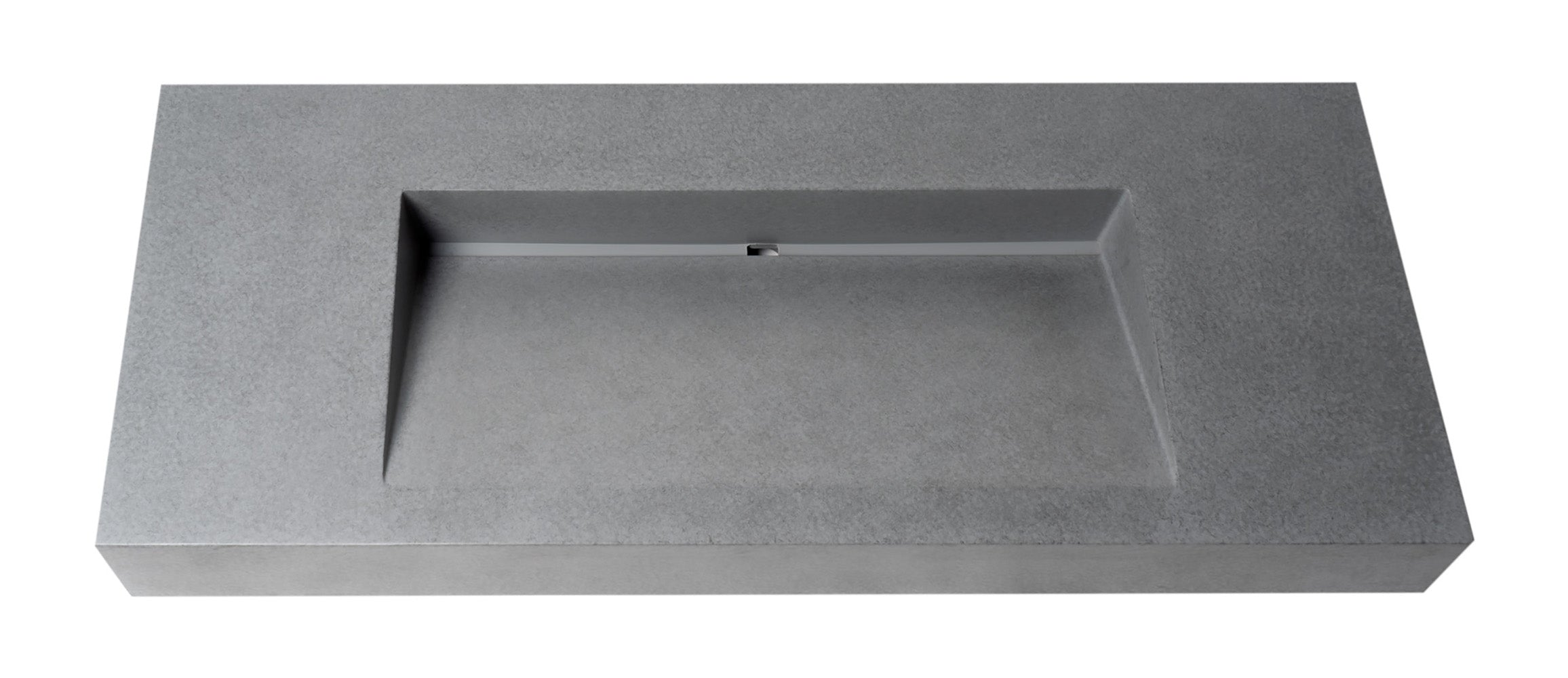 Alternate Image for ALFI brand 48" x 18.9" Rectangle Above Mount Concrete Bathroom Sink, Gray Matte, 1 Faucet Hole, ABCO48R