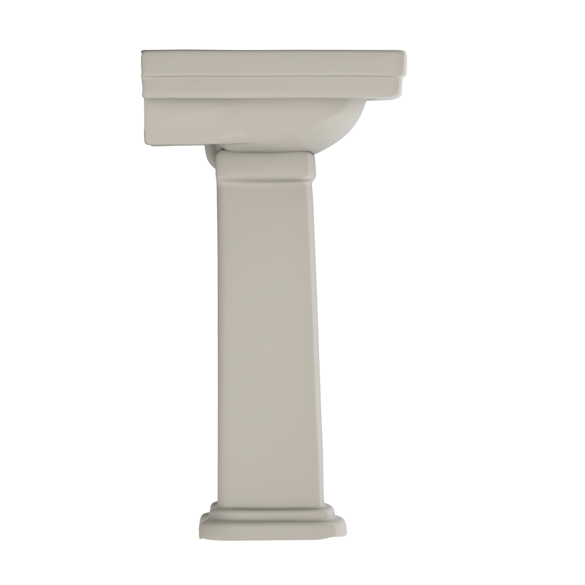Alternate Image for TOTO Promenade 24" x 19-1/4" Rectangular Pedestal Bathroom Sink for 8 inch Center Faucets, Bone, Vitreous China, LPT532.8N#03