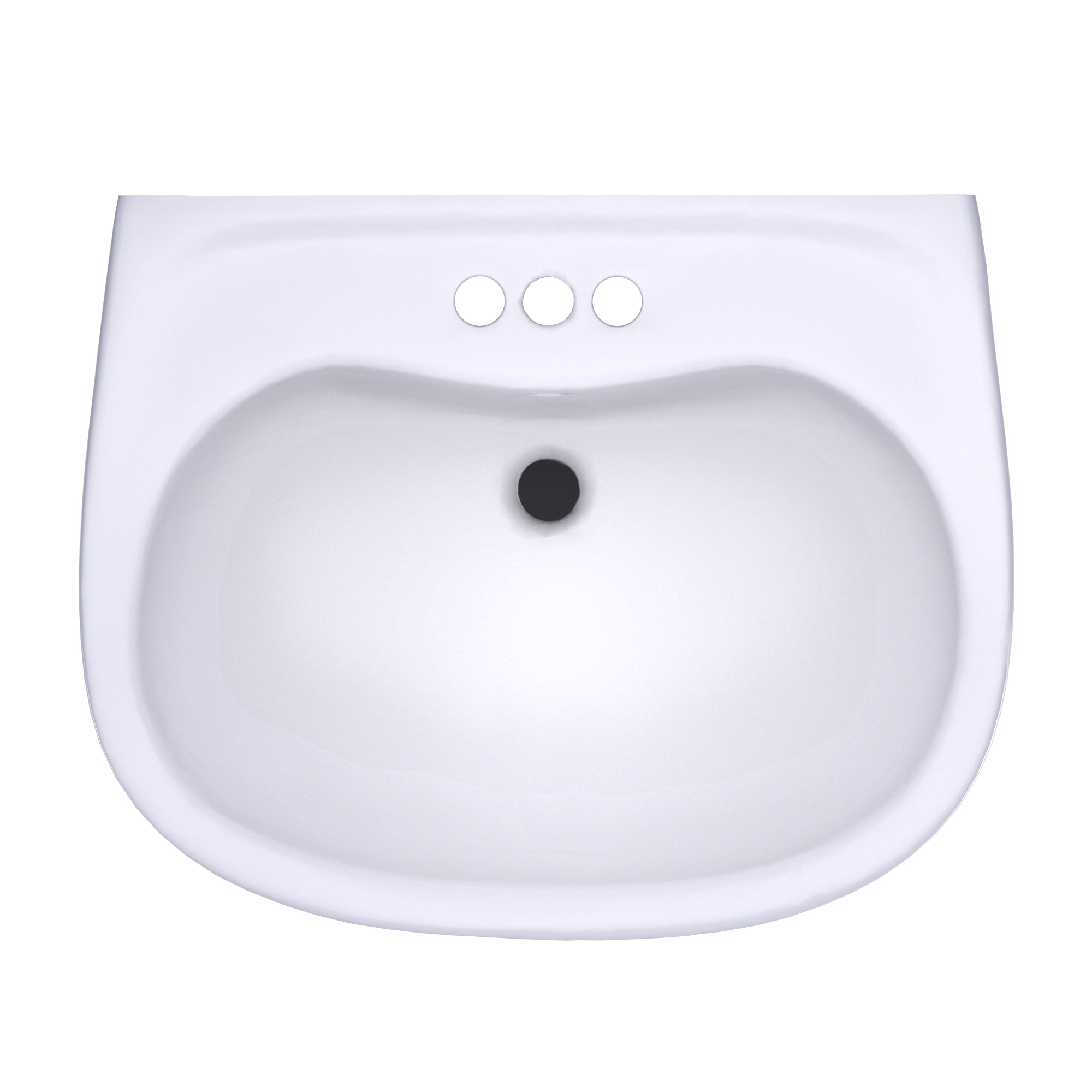 Alternate Image for TOTO Prominence Oval Wall-Mount Bathroom Sink with CEFIONTECT and Shroud for 4 Inch Center Faucets, Cotton White, Vitreous China, LHT242.4G#01
