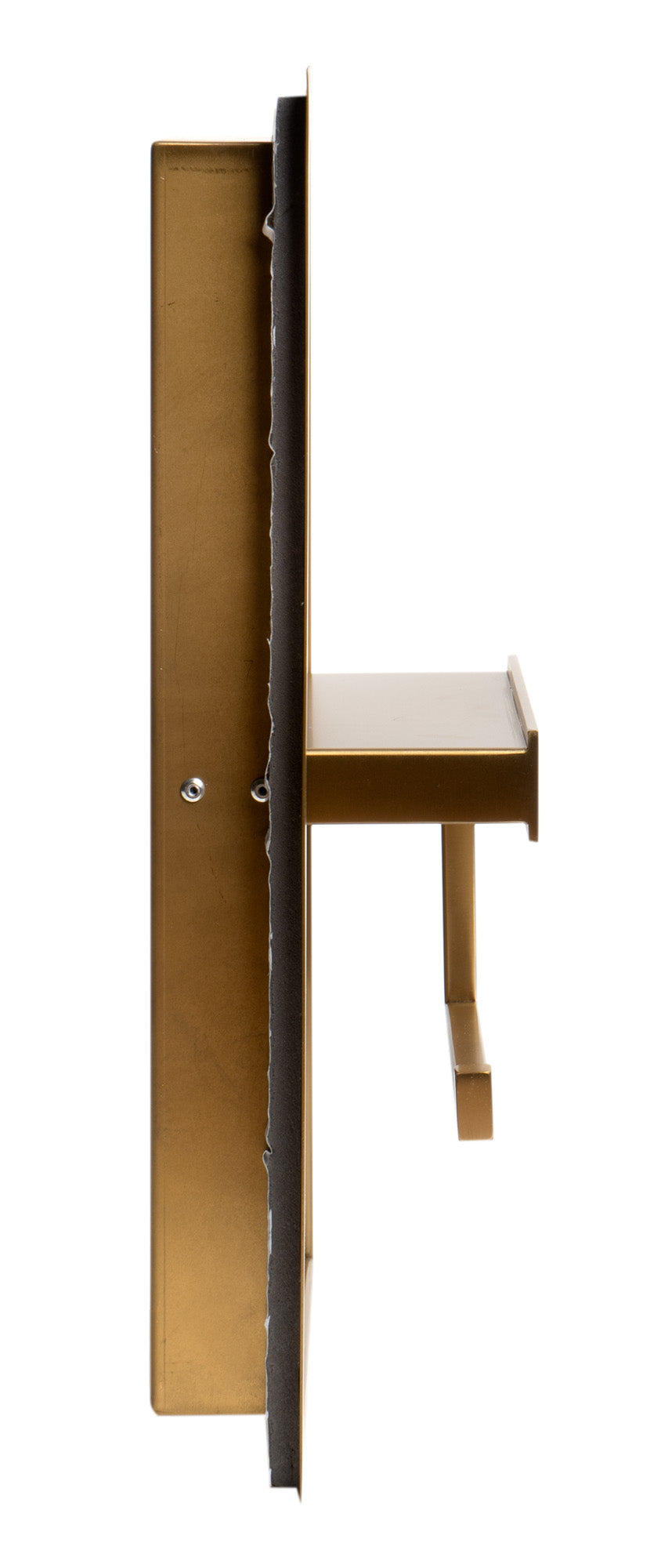 Alternate Image for ALFI brand ABTPNP88-BG Brushed Gold PVD Stainless Steel Recessed Toilet Paper Holder Niche, 19 Gauge