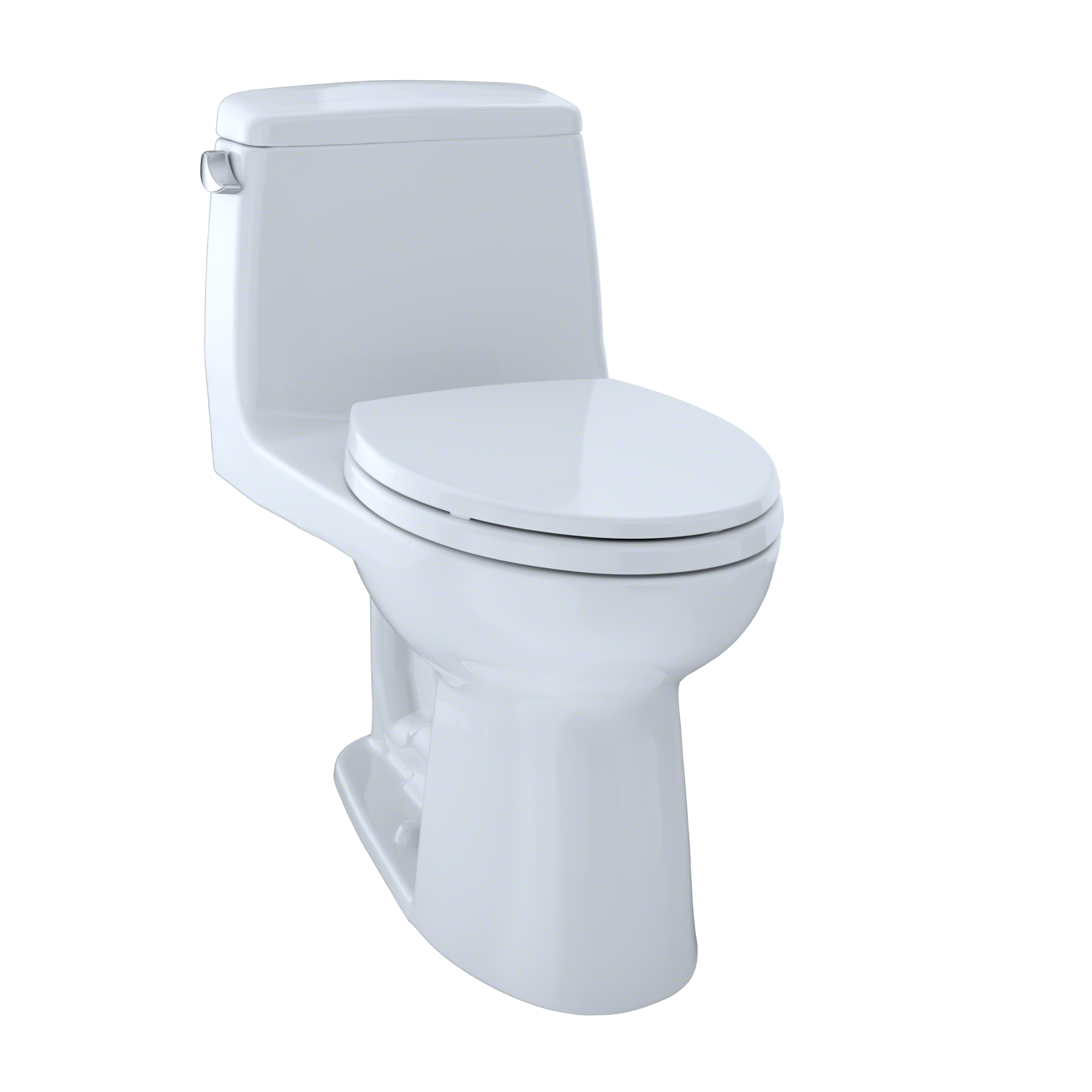 TOTO UltraMax One-Piece Elongated 1.6 GPF ADA Compliant Toilet, Cotton White, Vitreous China, MS854114SL#01