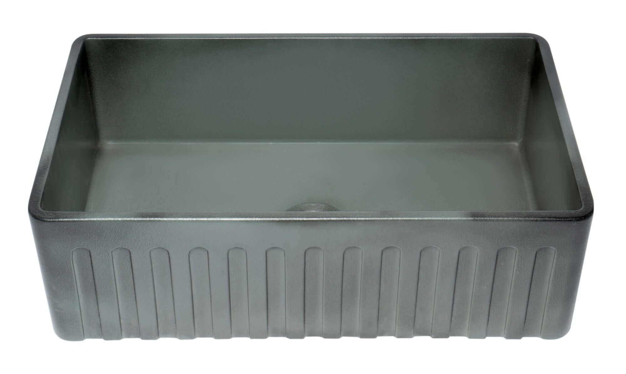 Alternate Image for ALFI brand 33" Fireclay Farmhouse Sink, Concrete, ABCO3320SB