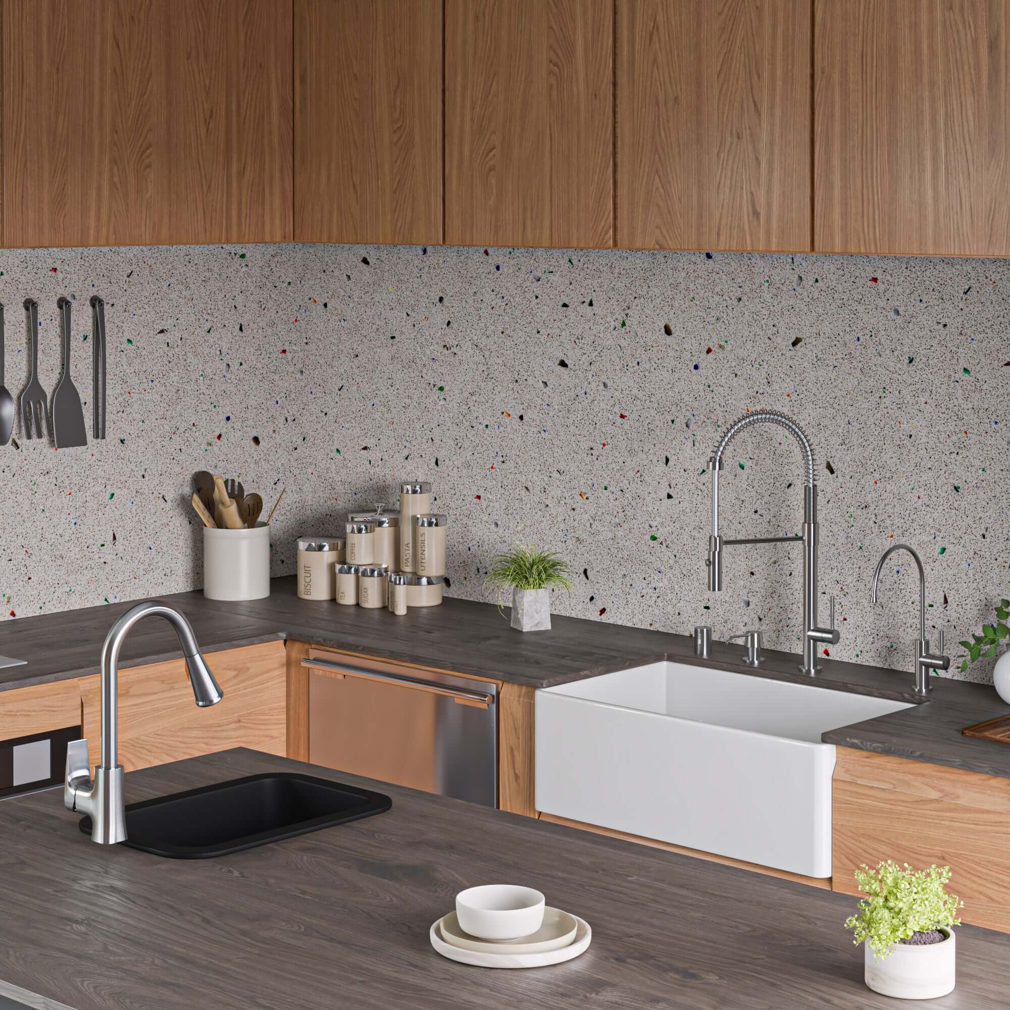 ALFI brand 19 rectangle fireclay bar/prep sink black matte product image